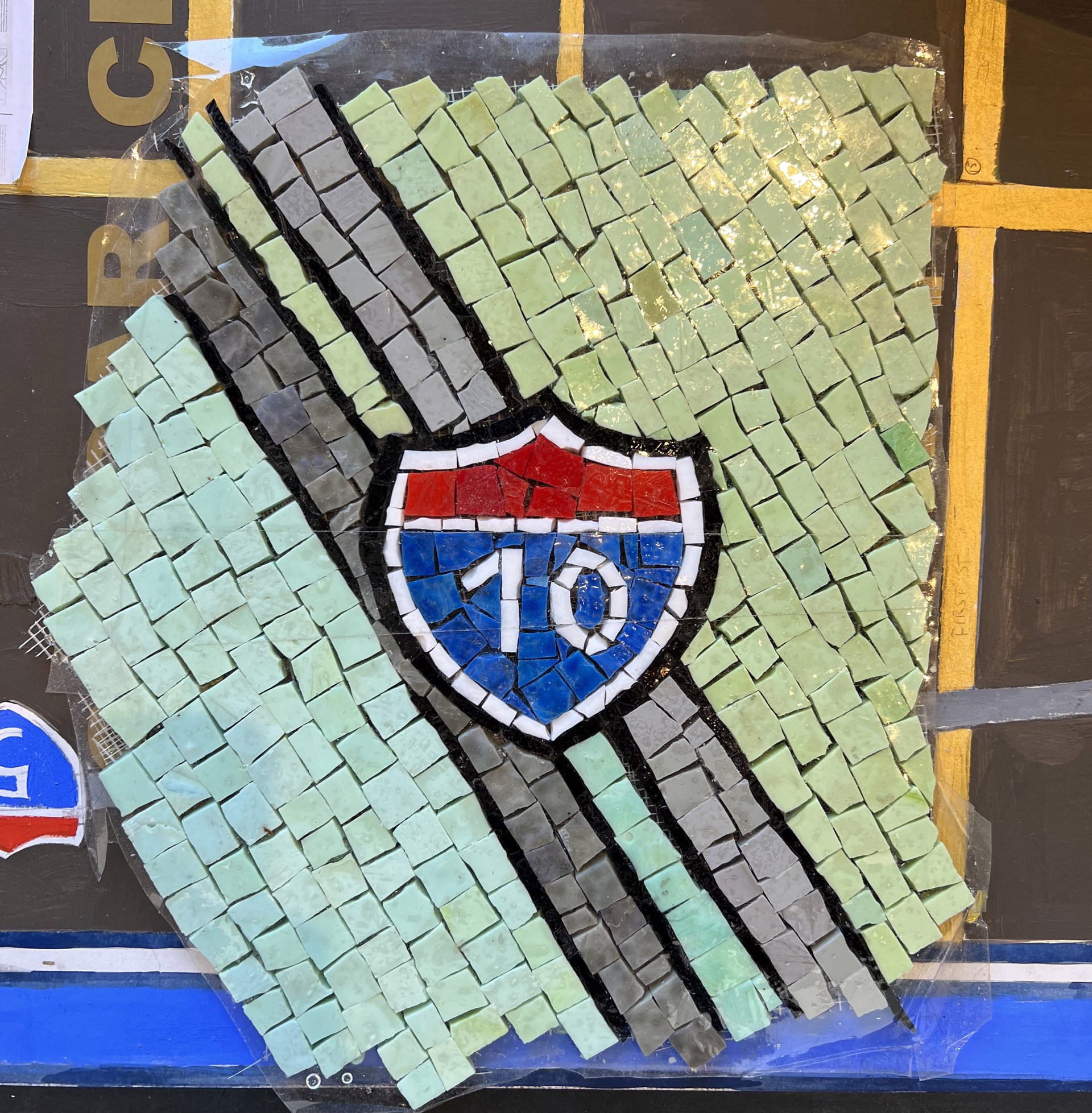 10 Freeway, Mosaic Sample by Mike Saijo
