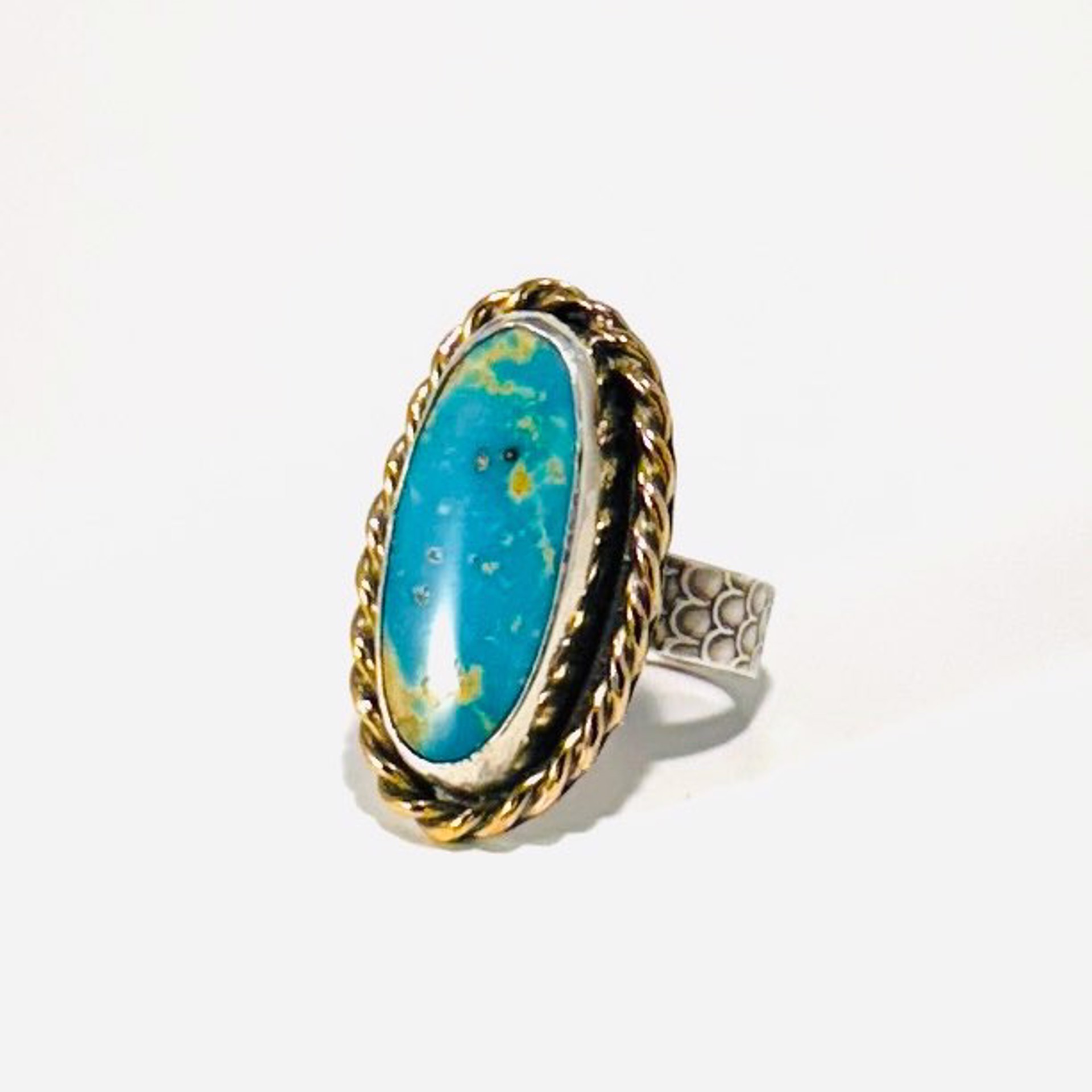 Royston Turquoise Ring sz6.5 AB23-63 by Anne Bivens