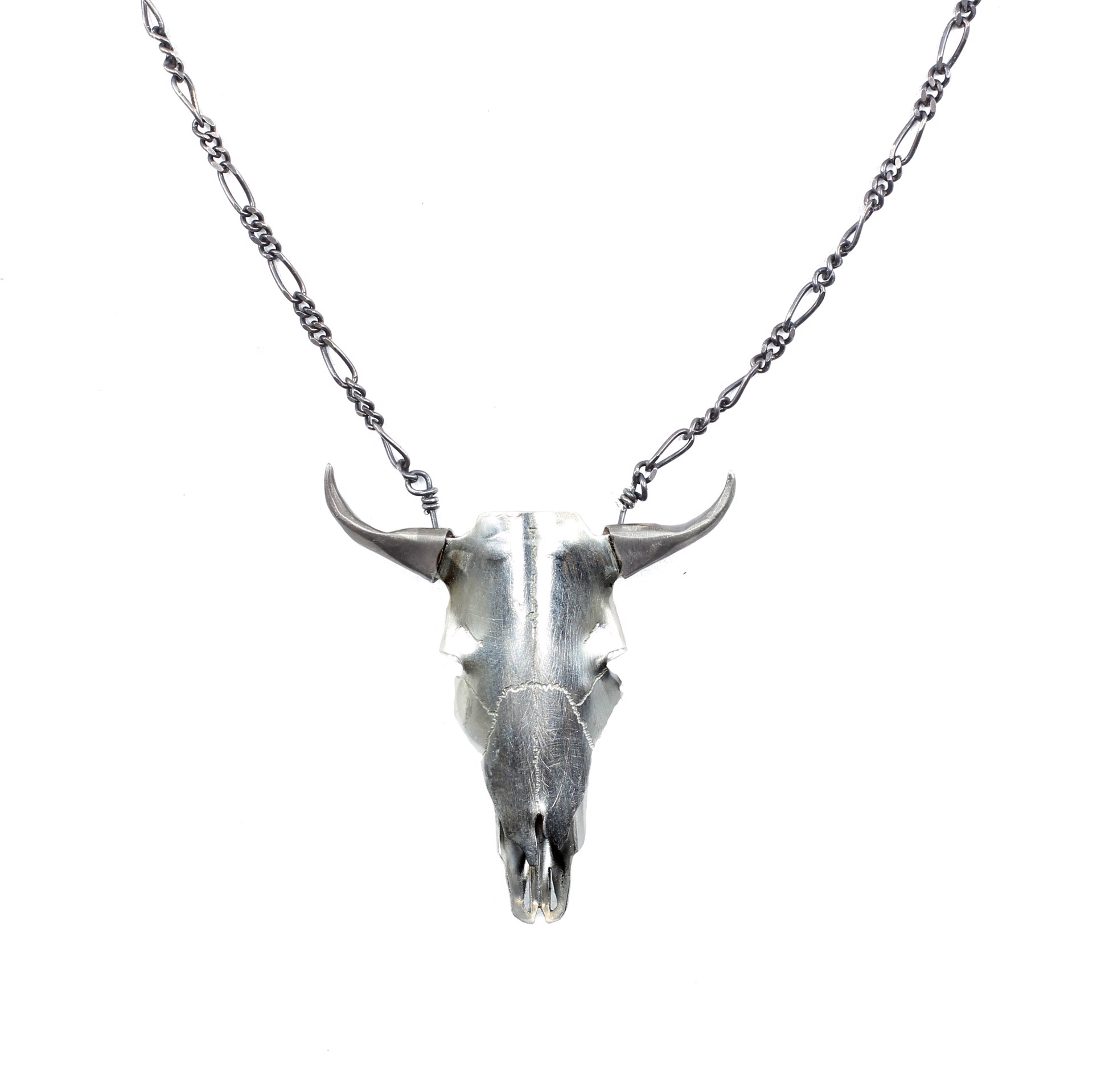 Large Buffalo Skull Necklace by Susan Elnora