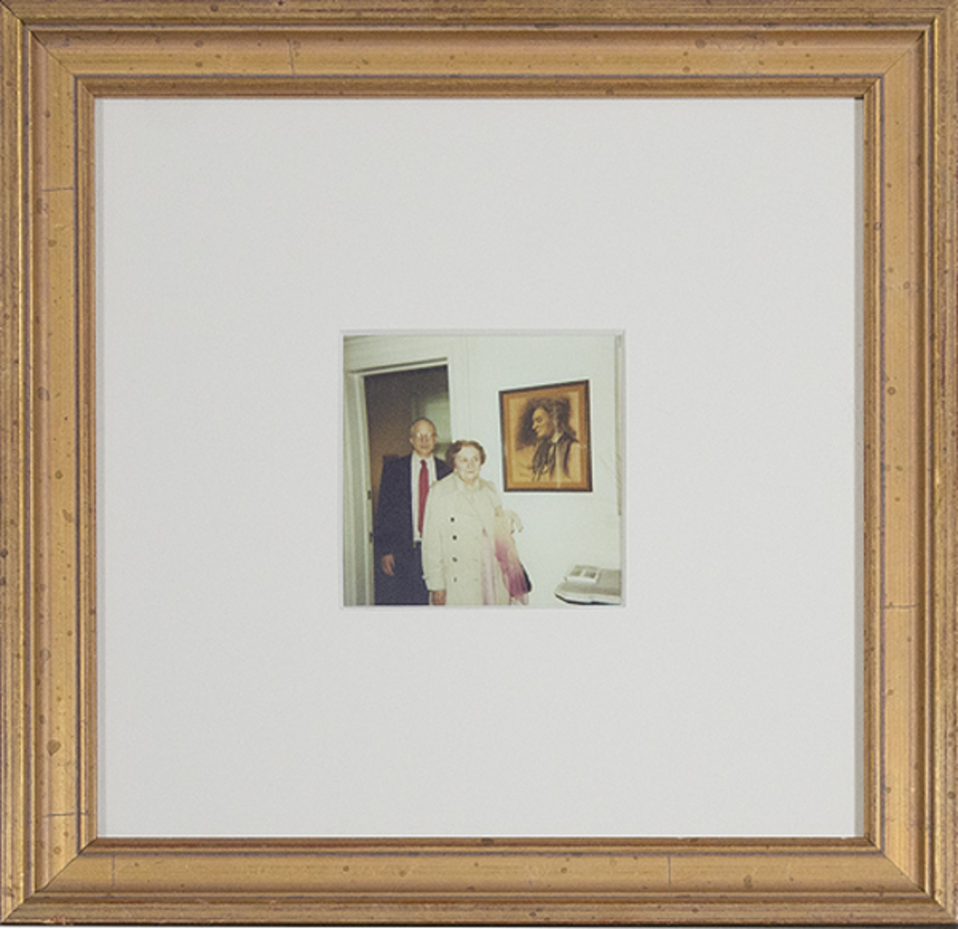 David Barnett & Sylvia Spicuzza by Francesco Spicuzza's Framed Self- Portrait during the F. Spicuzza exhibit at David Barnett Gallery by David Barnett