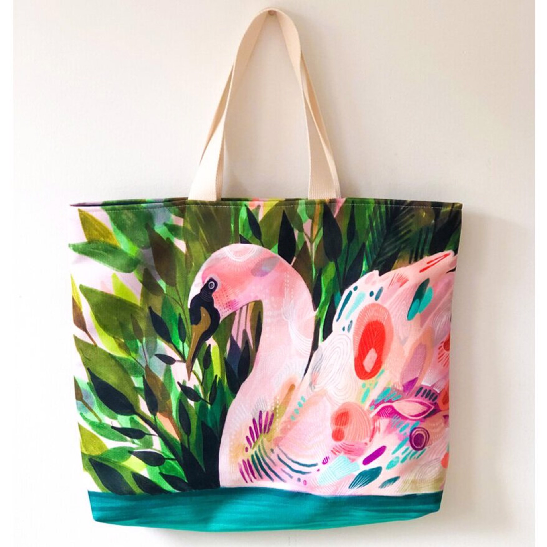 Swan Song Canvas Tote by Danielle Duer