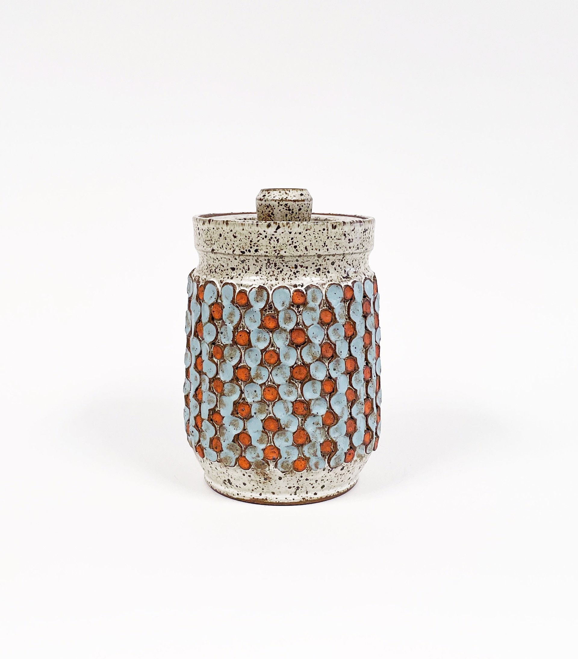 Textured Lidded Vessel 2 by Kat and Roger