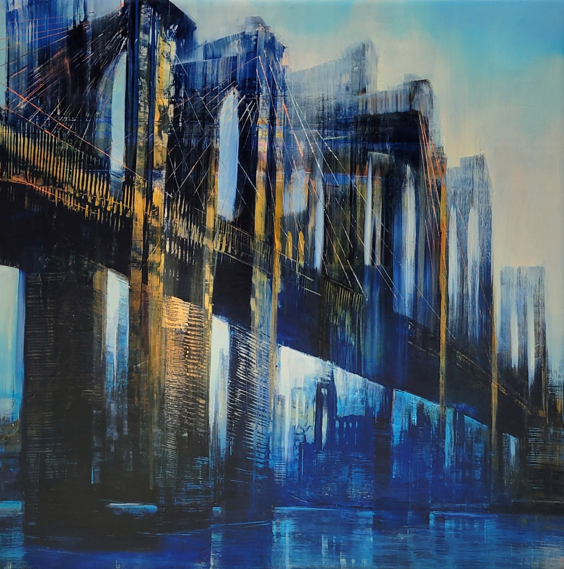 Brooklyn Bridge, Blue Echoes by David Dunlop