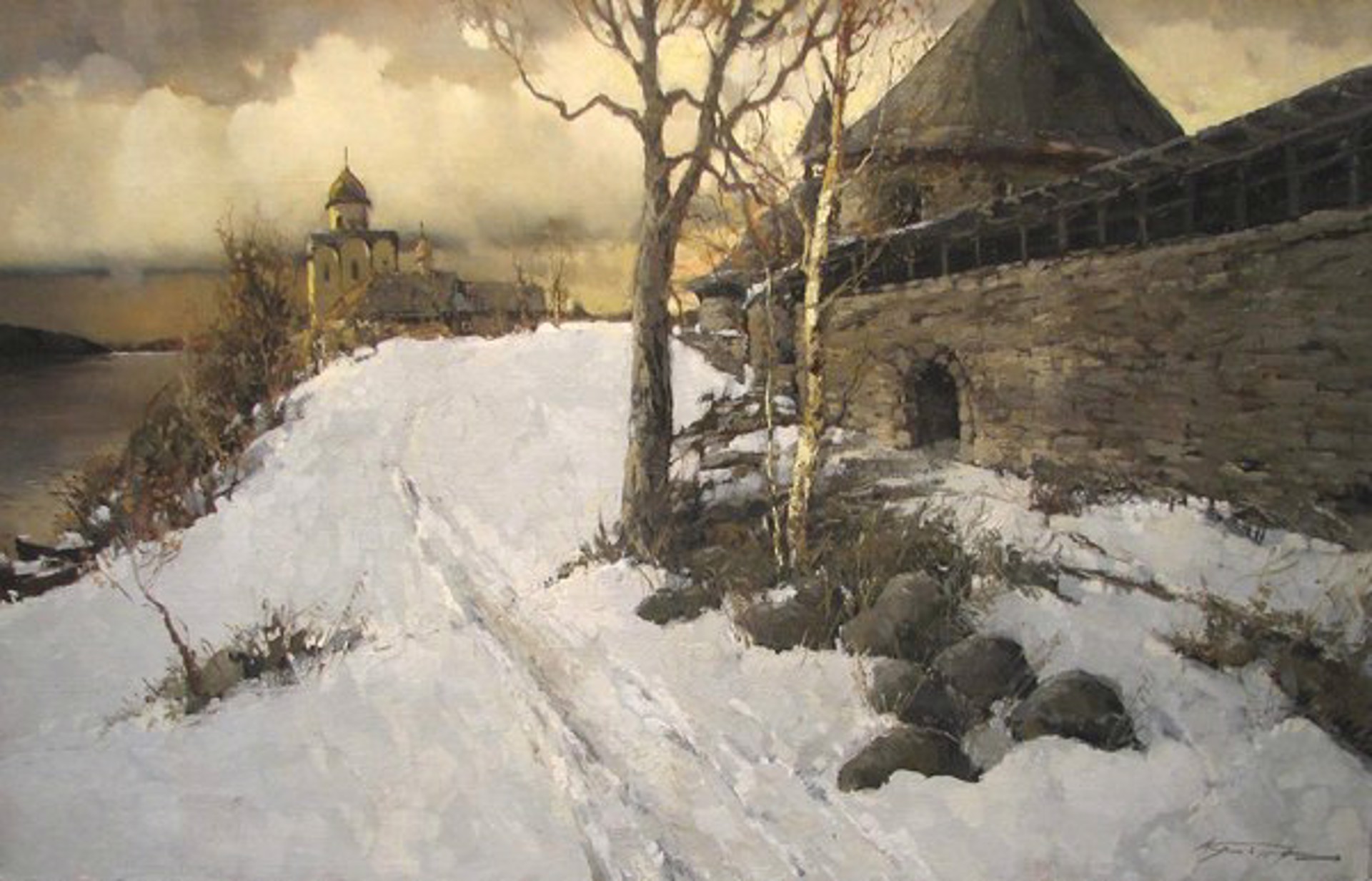 Storm in Old Ladoga by Alexander Kremer