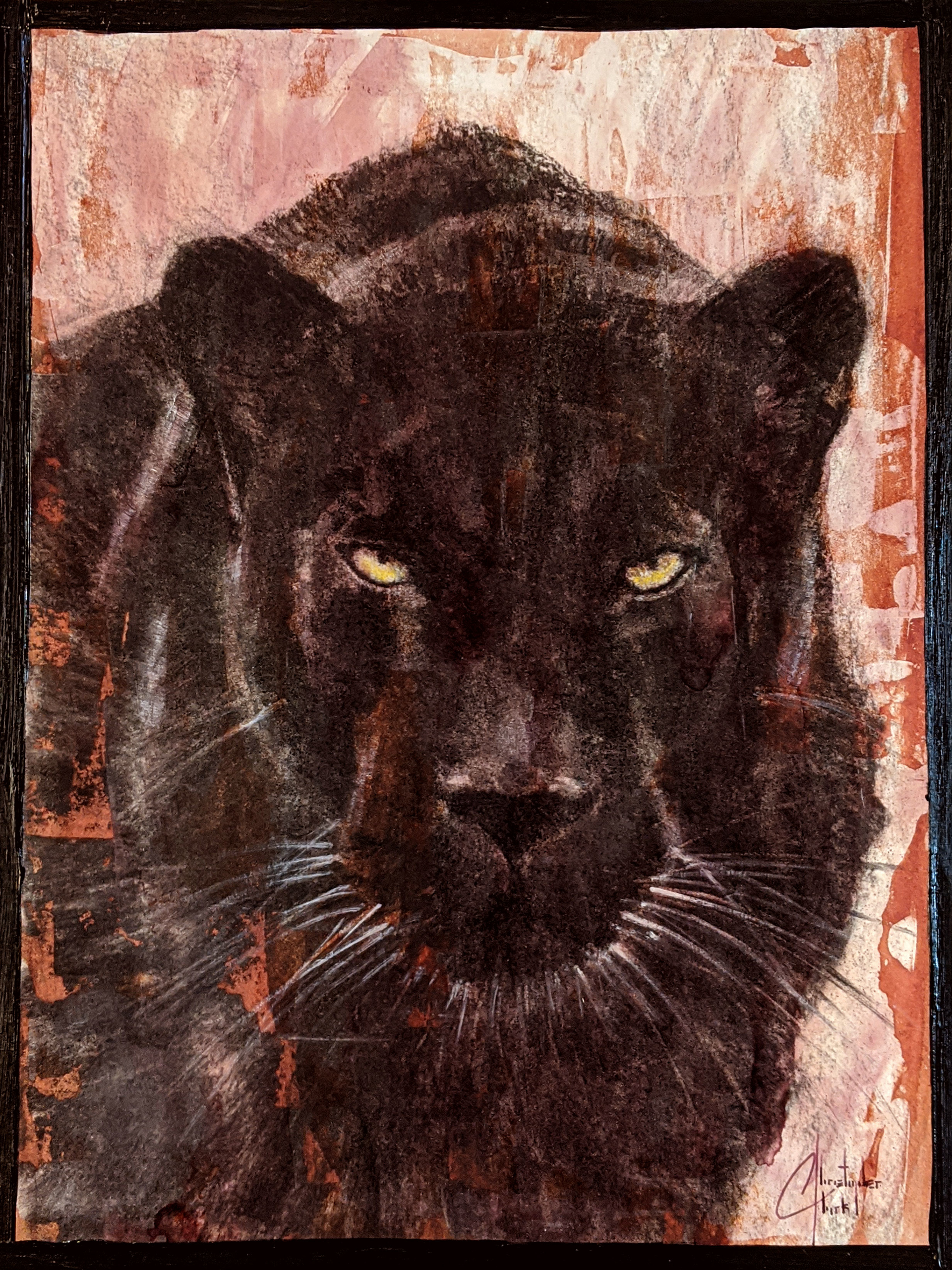 Sepia Cats, Black Panther by Christopher Clark