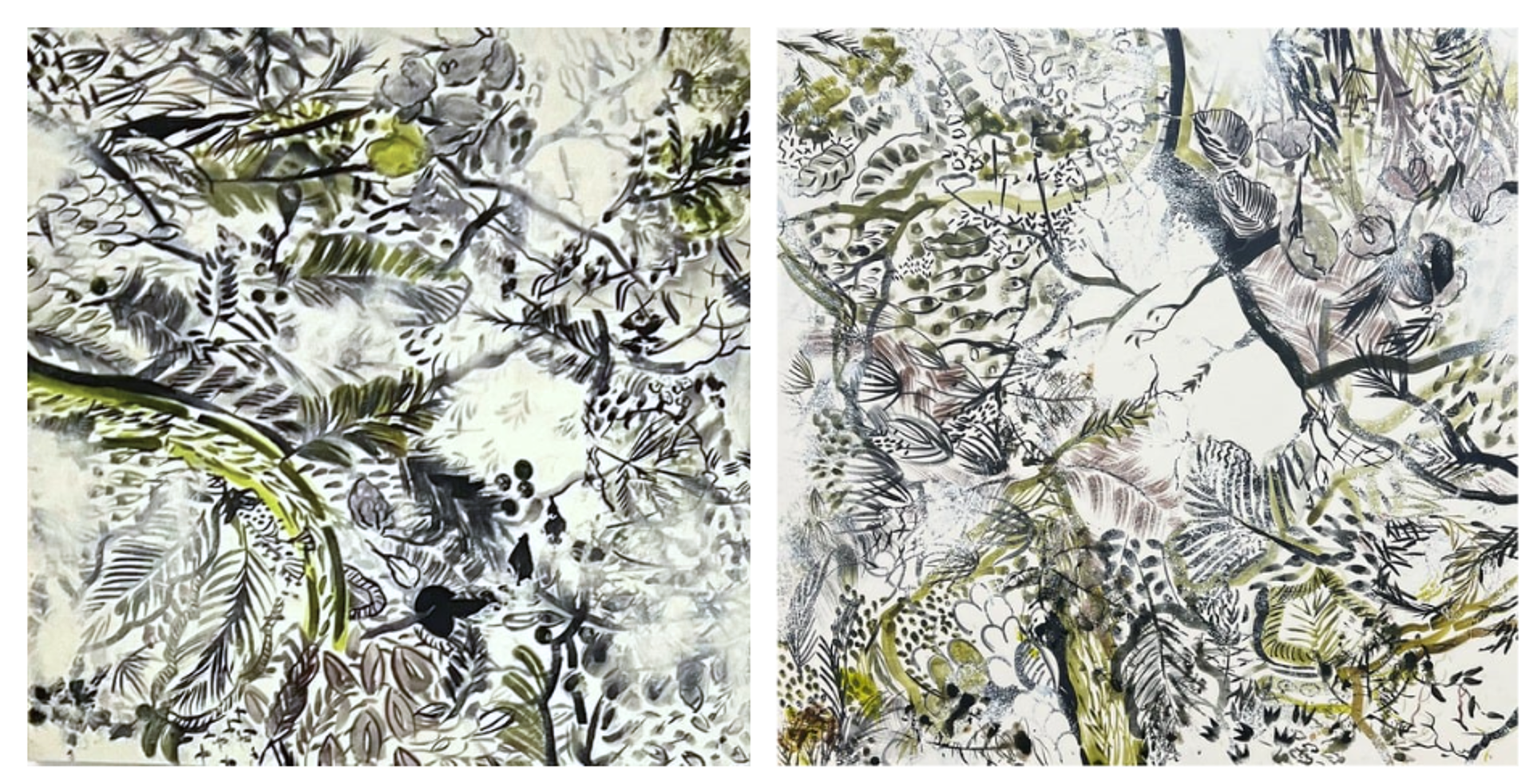 Ink Nest Diptych by Lisa di Stefano