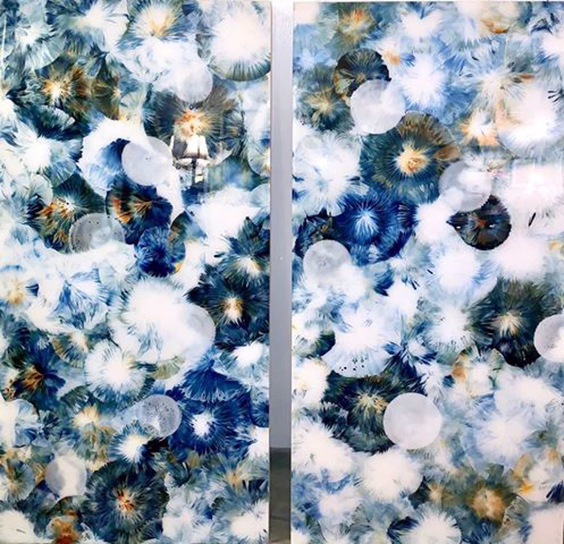 Bloom #12, Left Diptych by Jennifer Glover Riggs