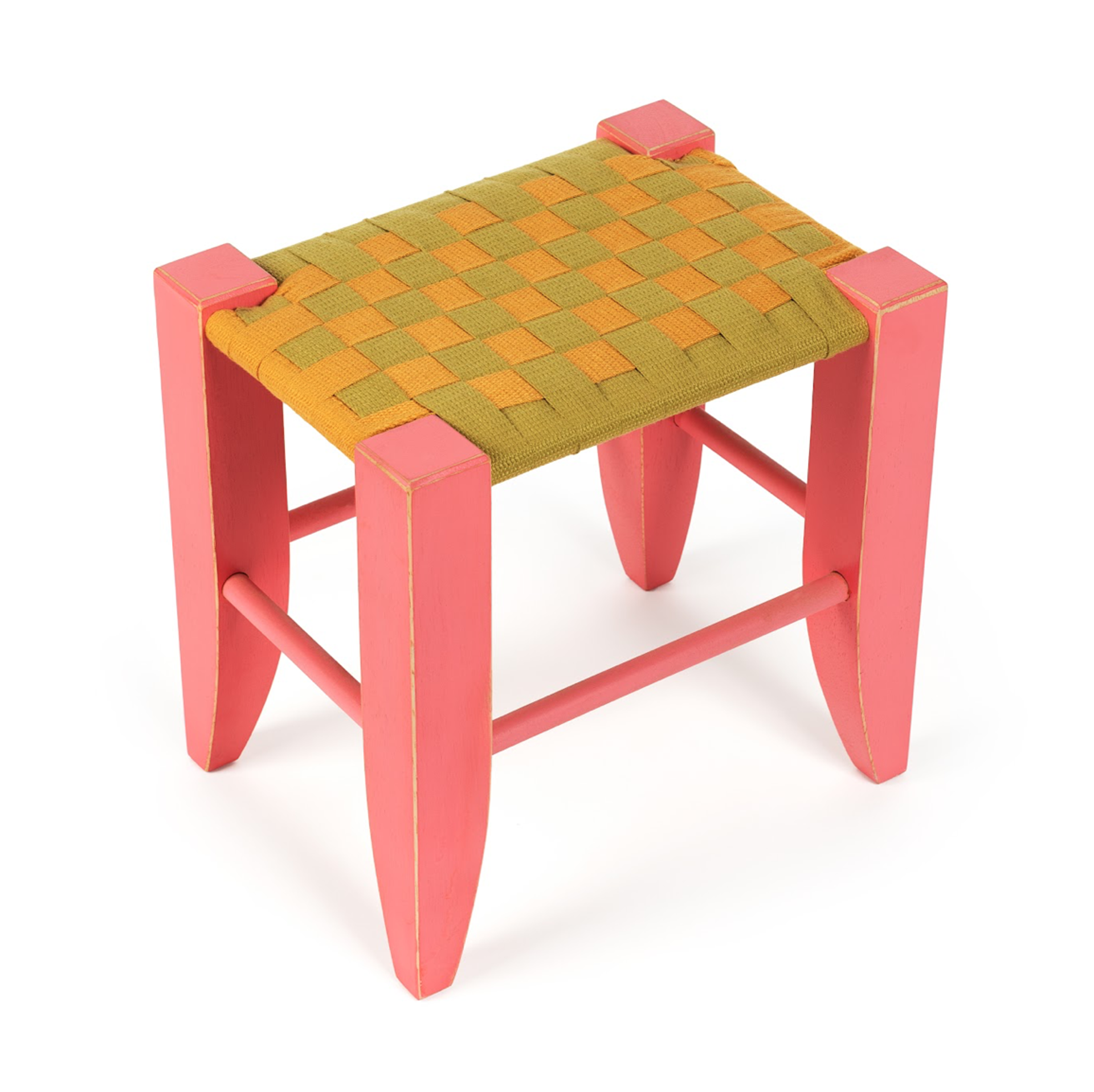 Petit Checkered Stool by Ellie Richards