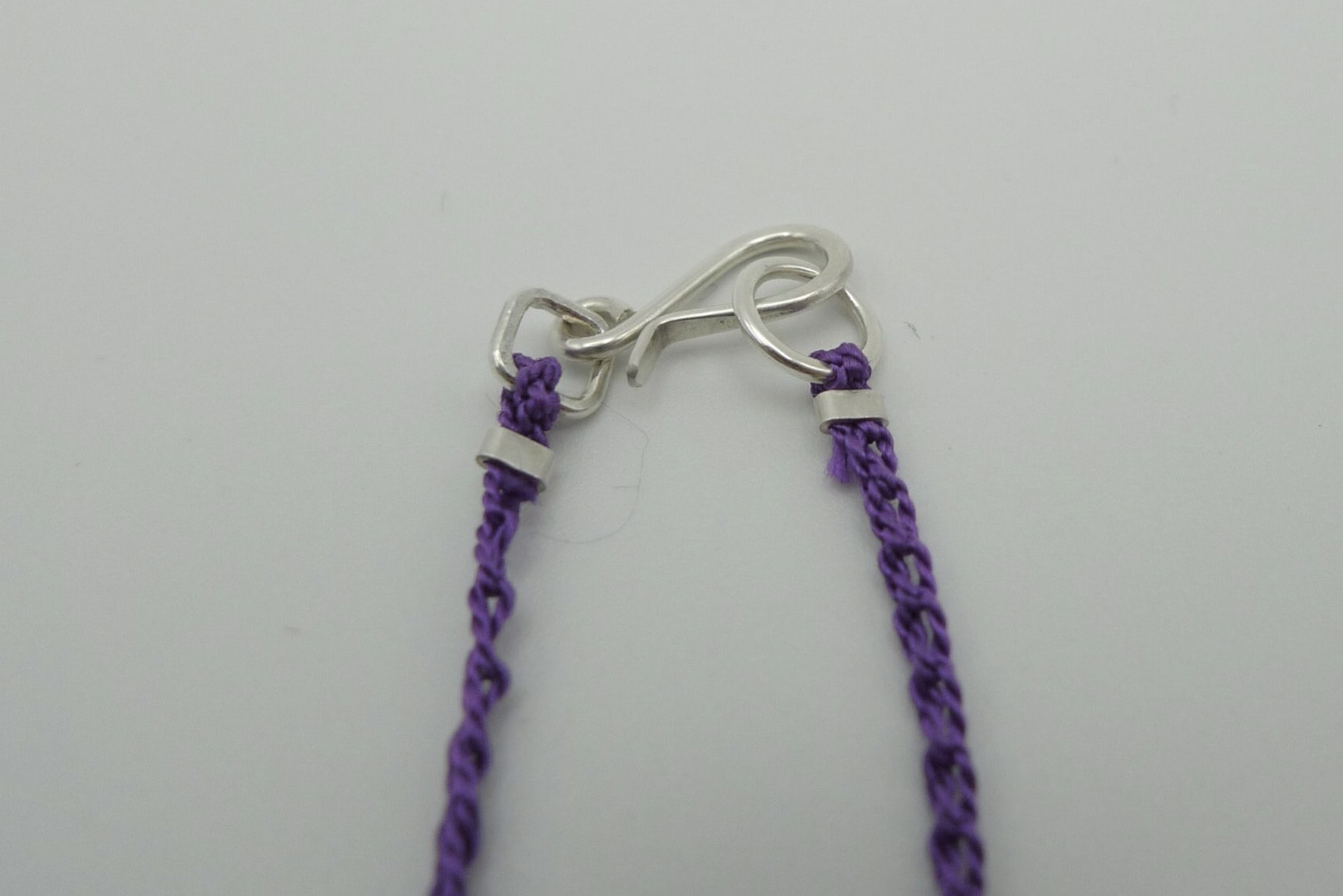 Necklace with Purple Silk Thread by Erica Schlueter