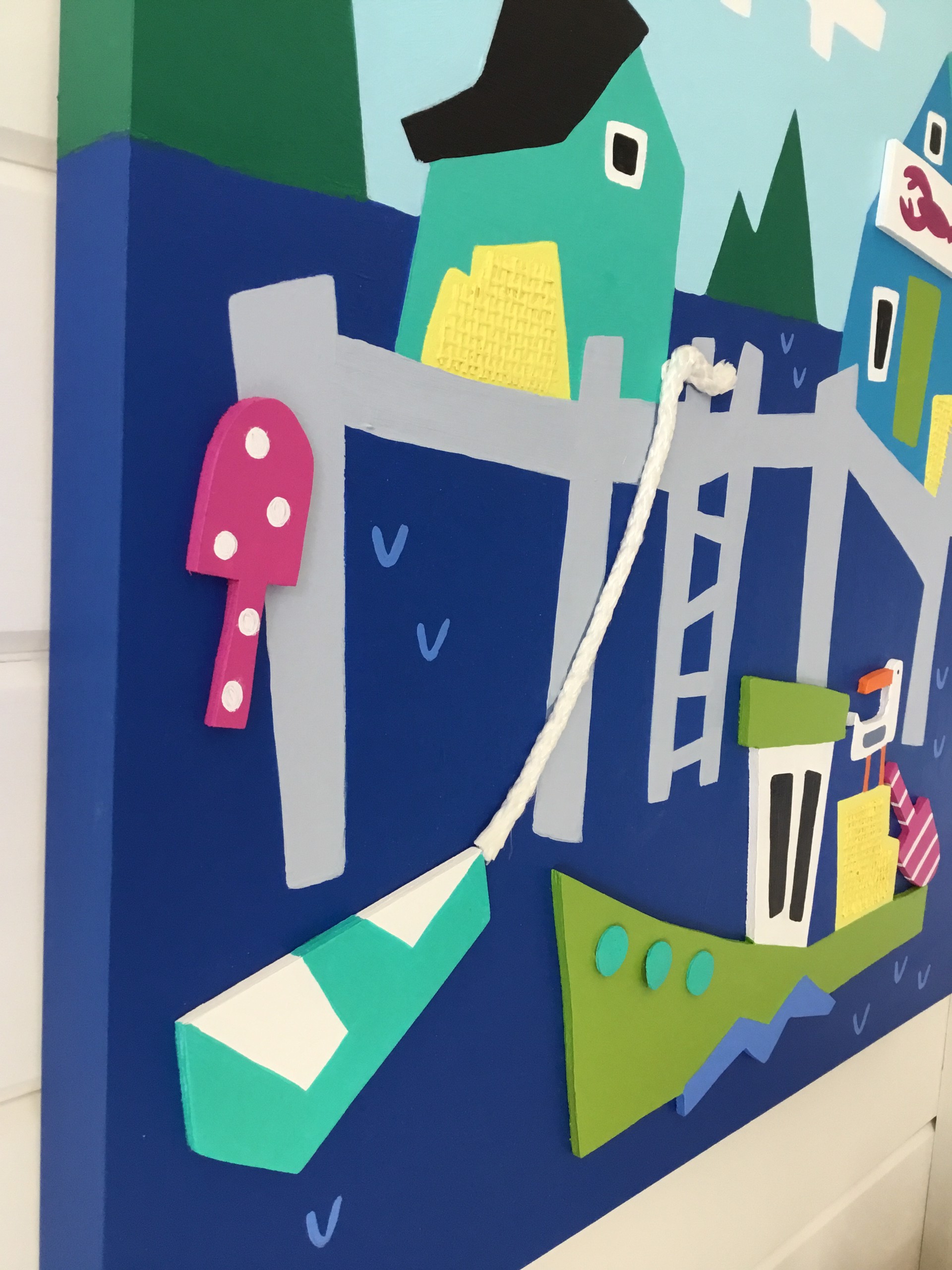 Sheepscot Bay Dock by Page Eastburn O'Rourke Portland Art Gallery