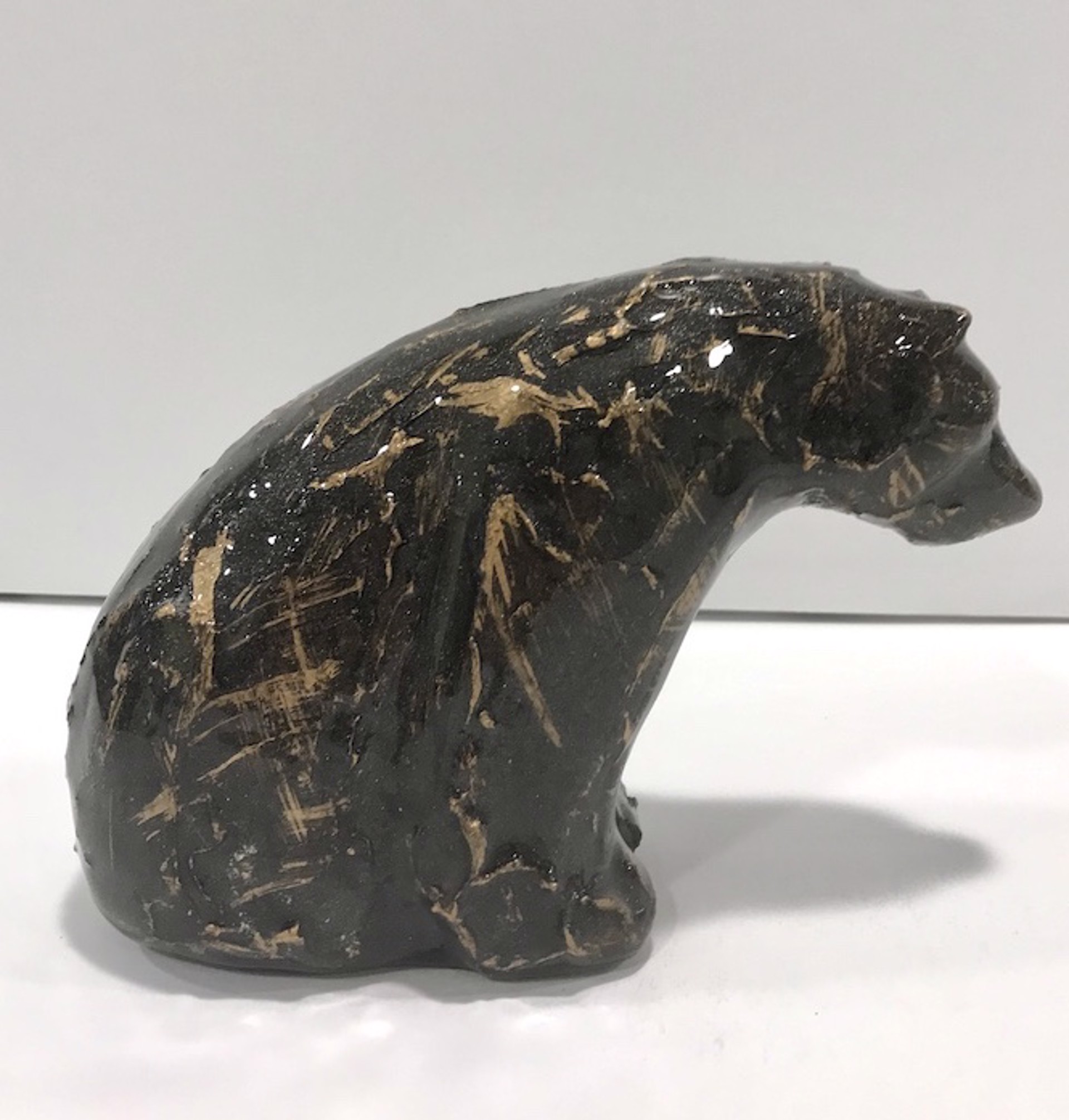 Bronze and Black Bear by Allan Waidman