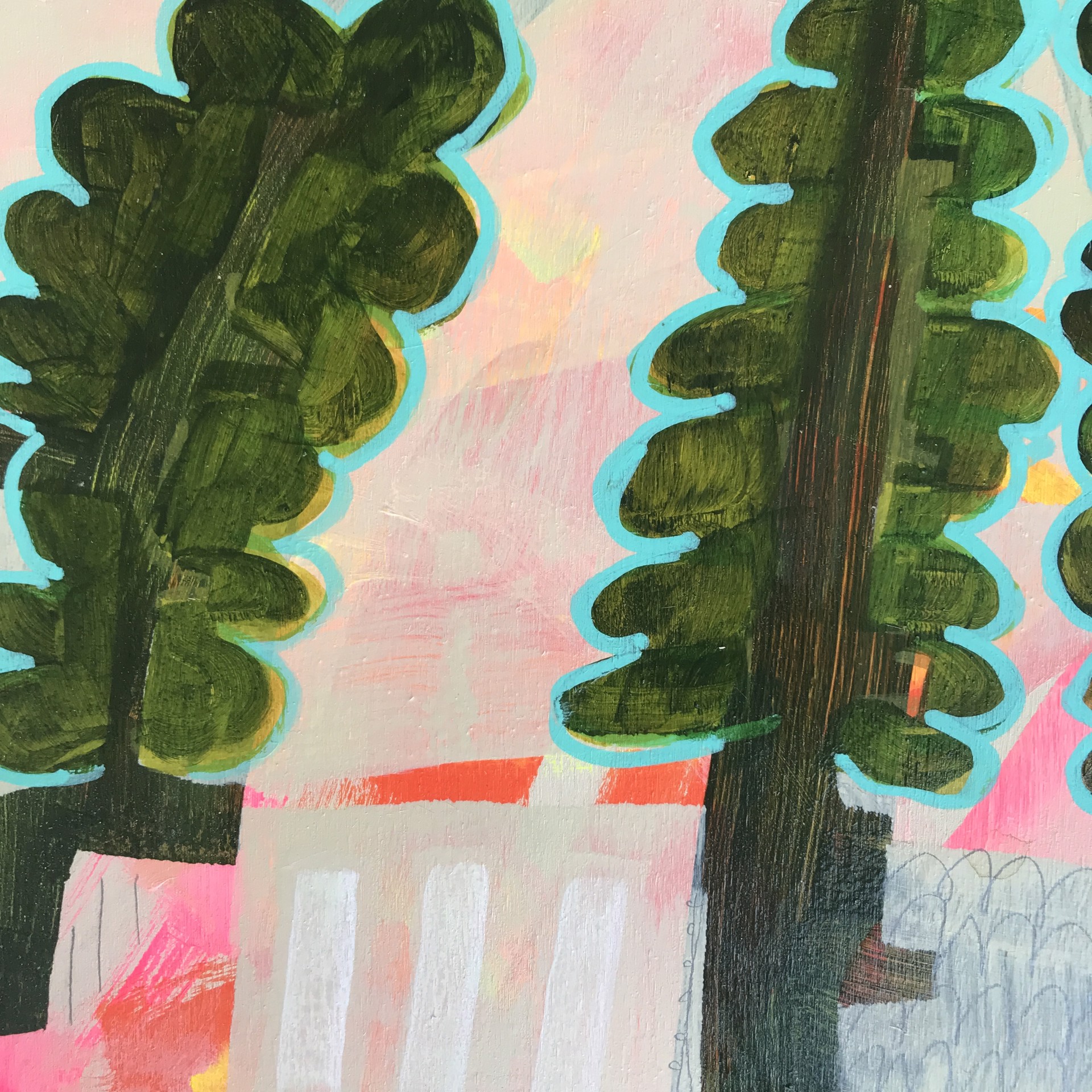 Trees and Benches by Rachael Van Dyke