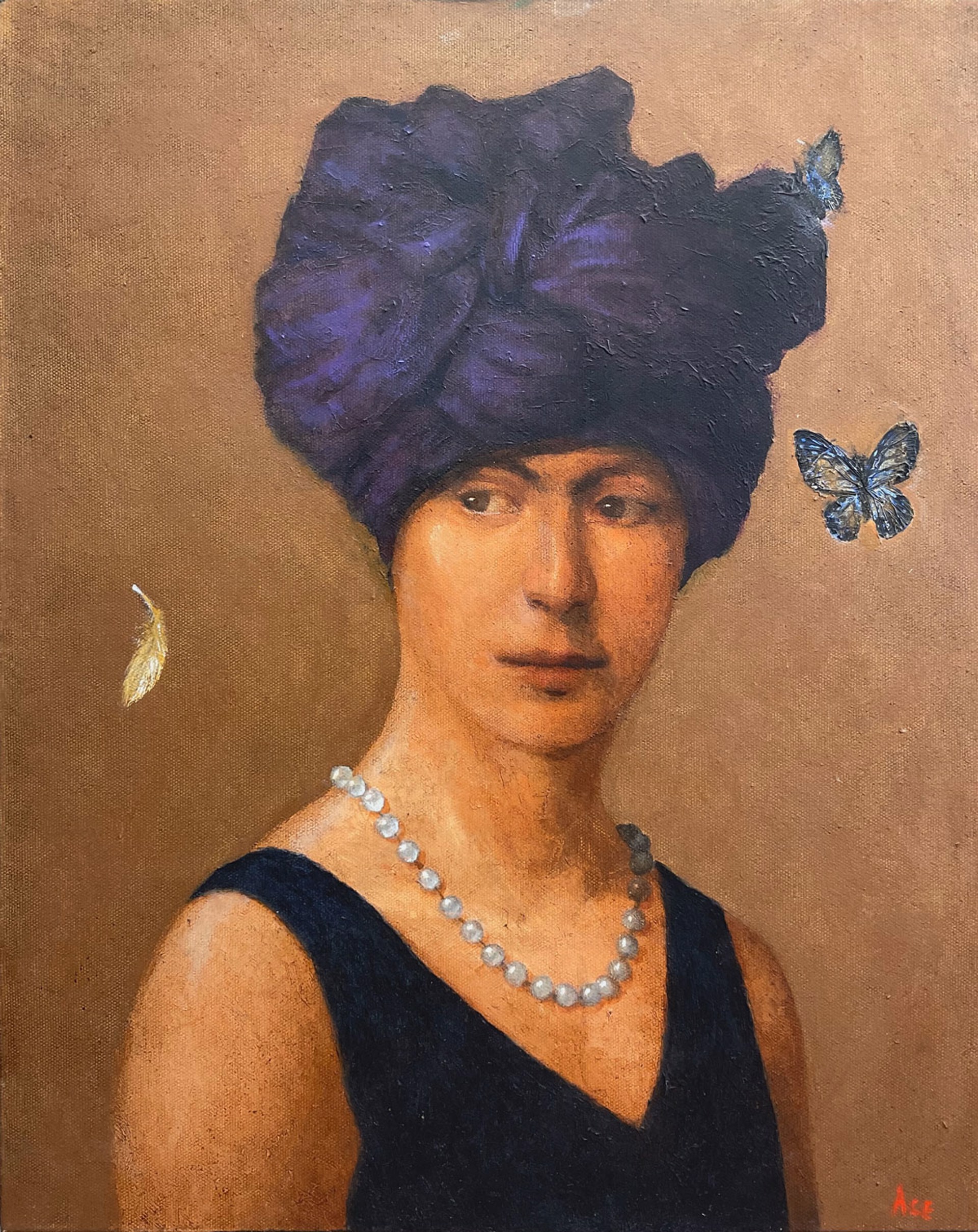 Untitled(Purple Turban) by Katherine Ace