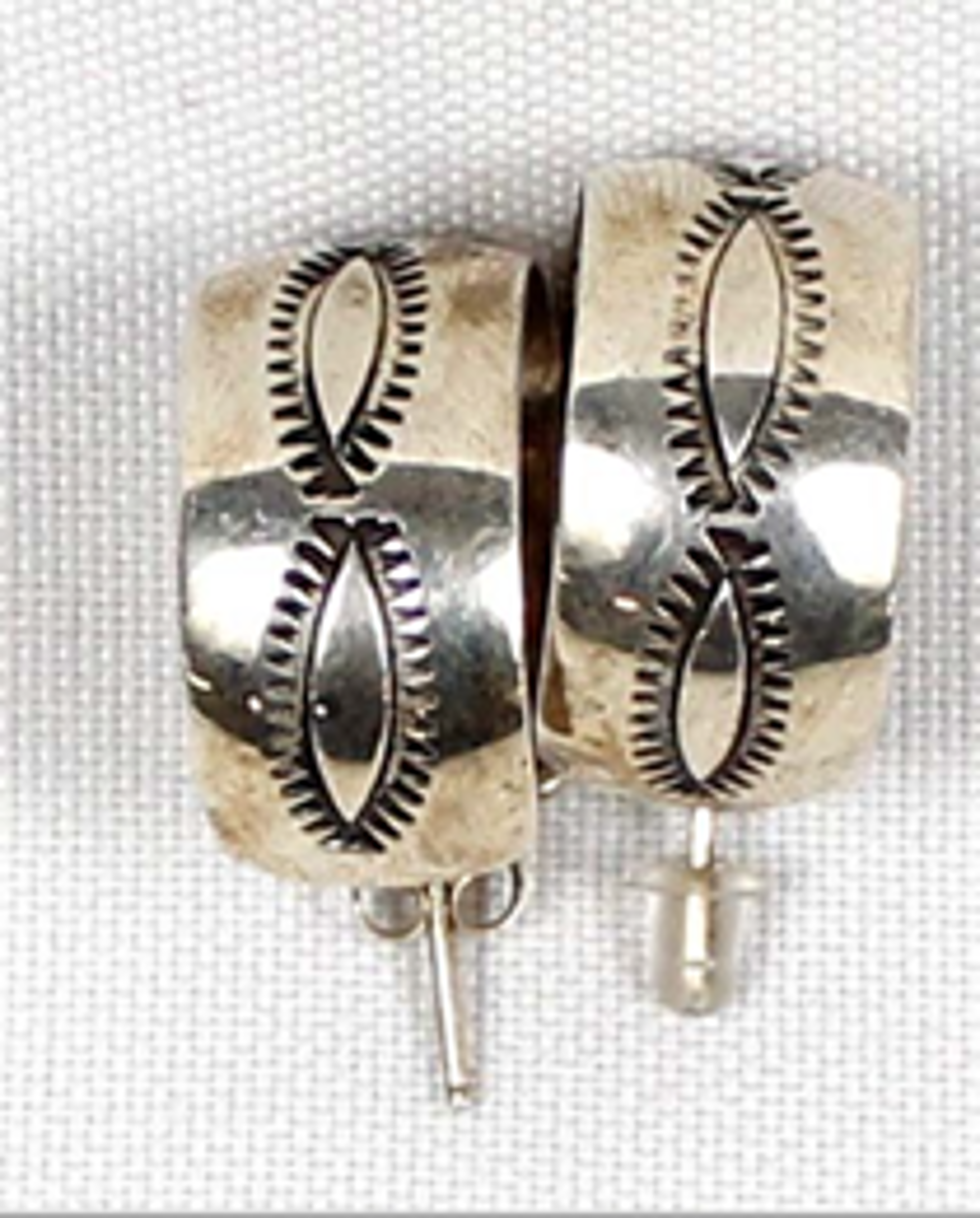 Vintage Native American Navajo Sterling Silver Earrings