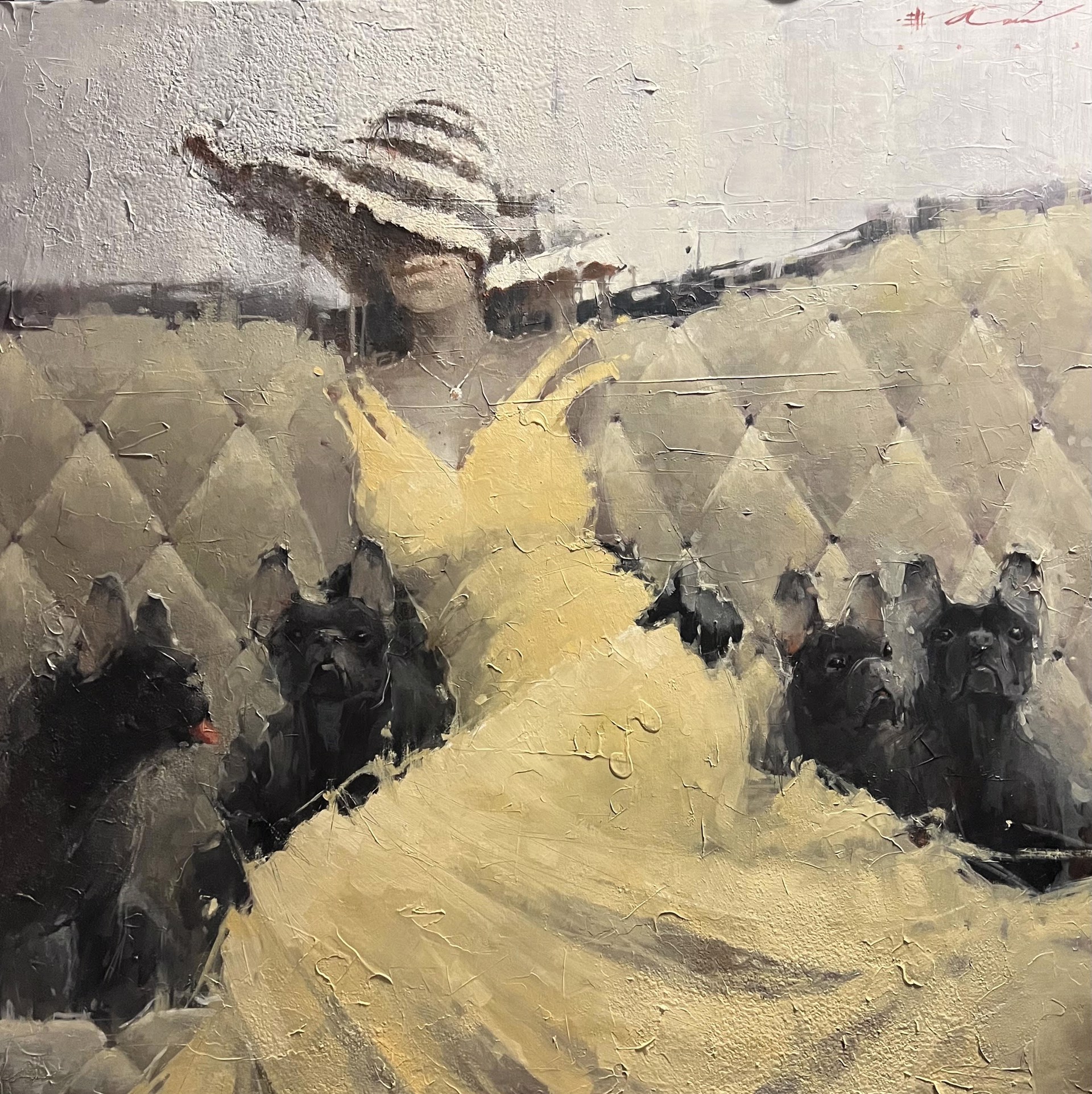 "Rhapsody on the Ancient Themes of Prosperity, Luck, and Protection" Frenchie Series by Andre Kohn
