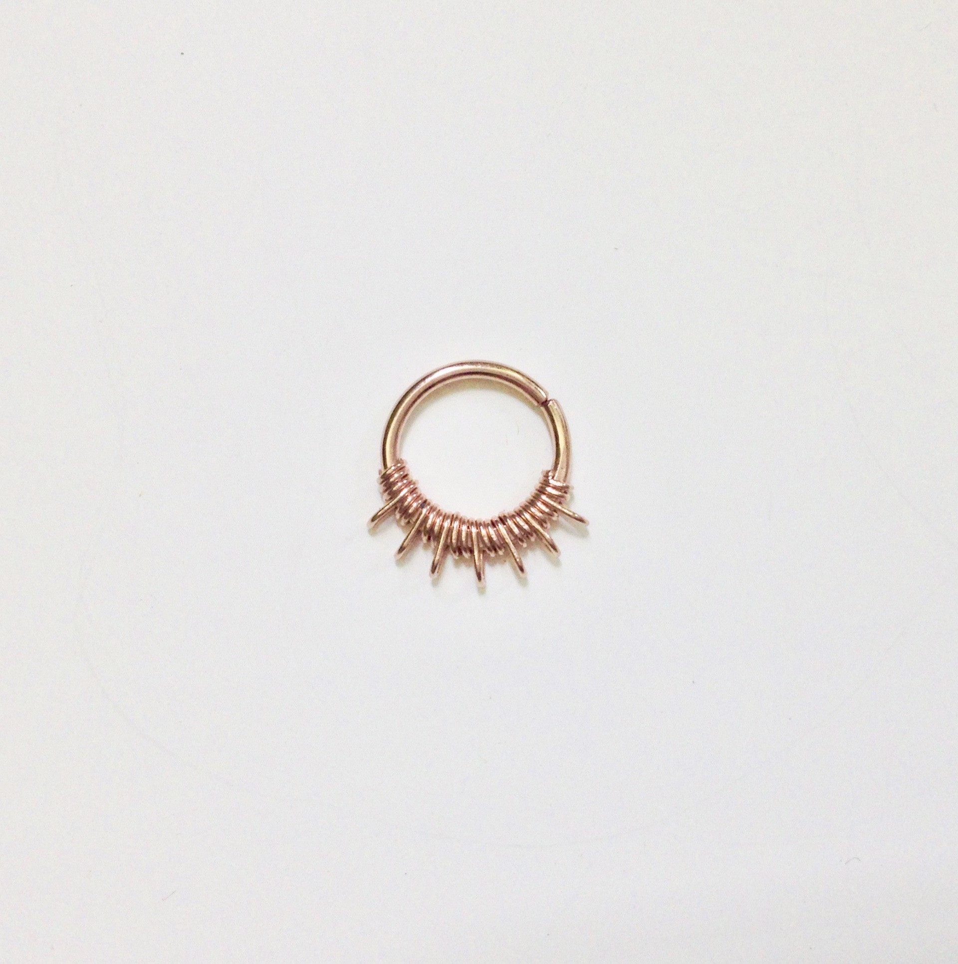 Lalita Septum Ring- Rose Gold - 6mm / 20 by Clementine & Co. Jewelry