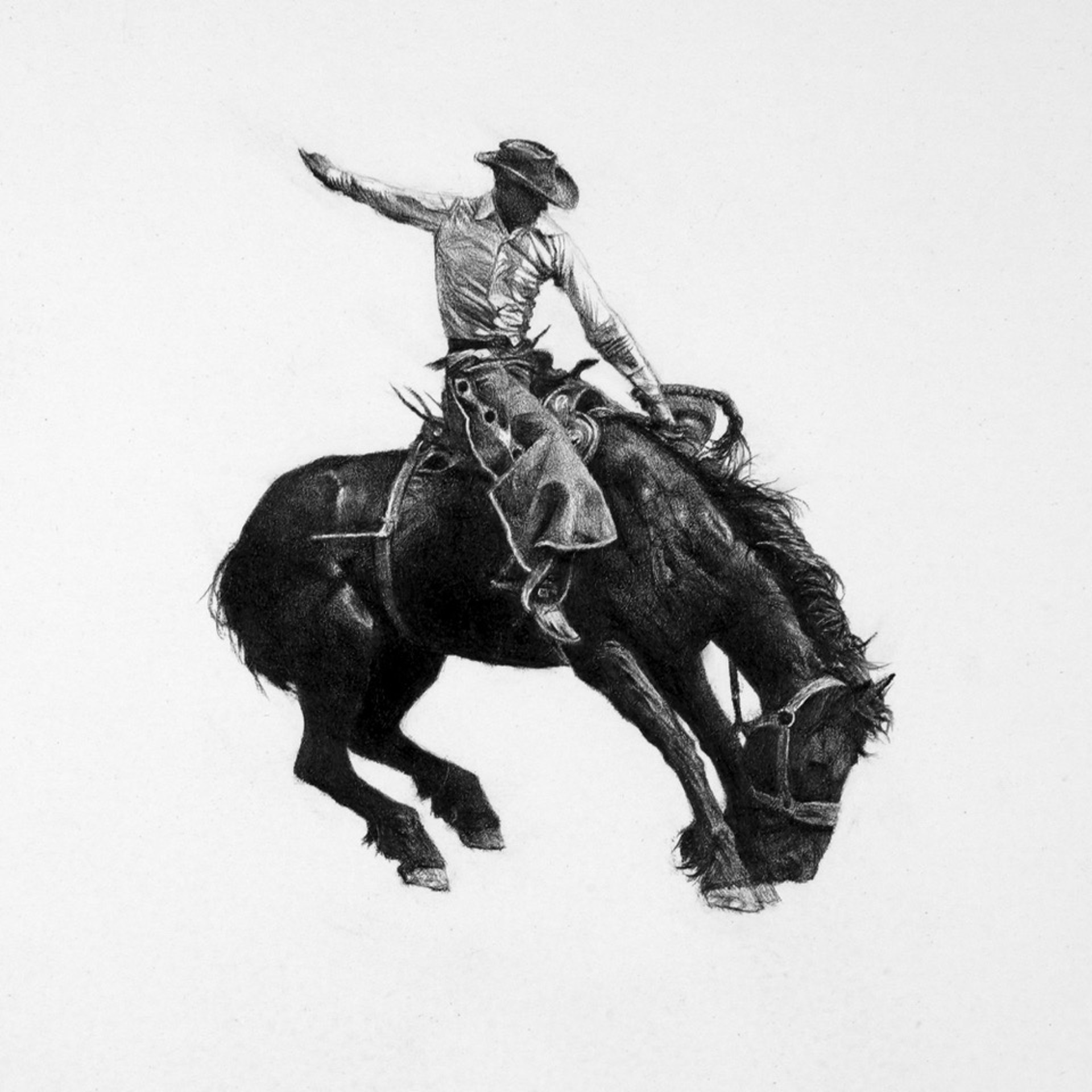 Untitled (bronc rider) by Clayton Porter