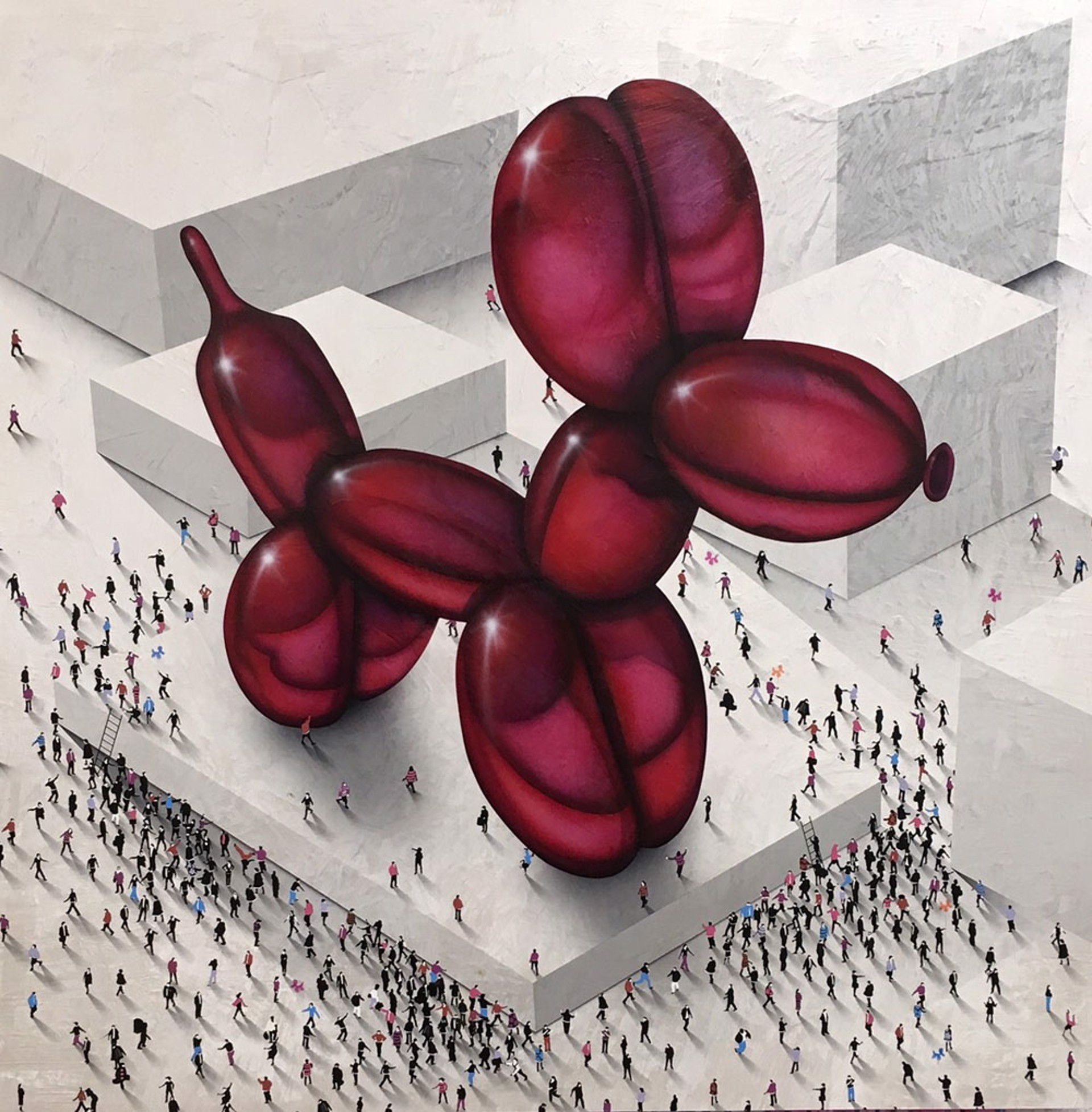 Balloon Dog Square (Underdog) by Craig Alan, Populus Homage