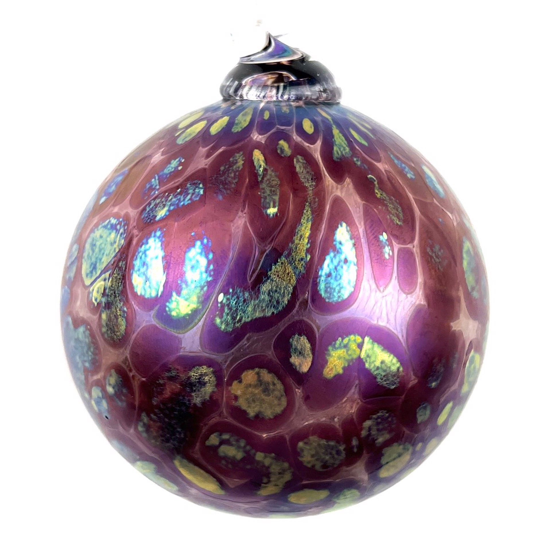 Dapple Magenta Ornament by Furnace Glass