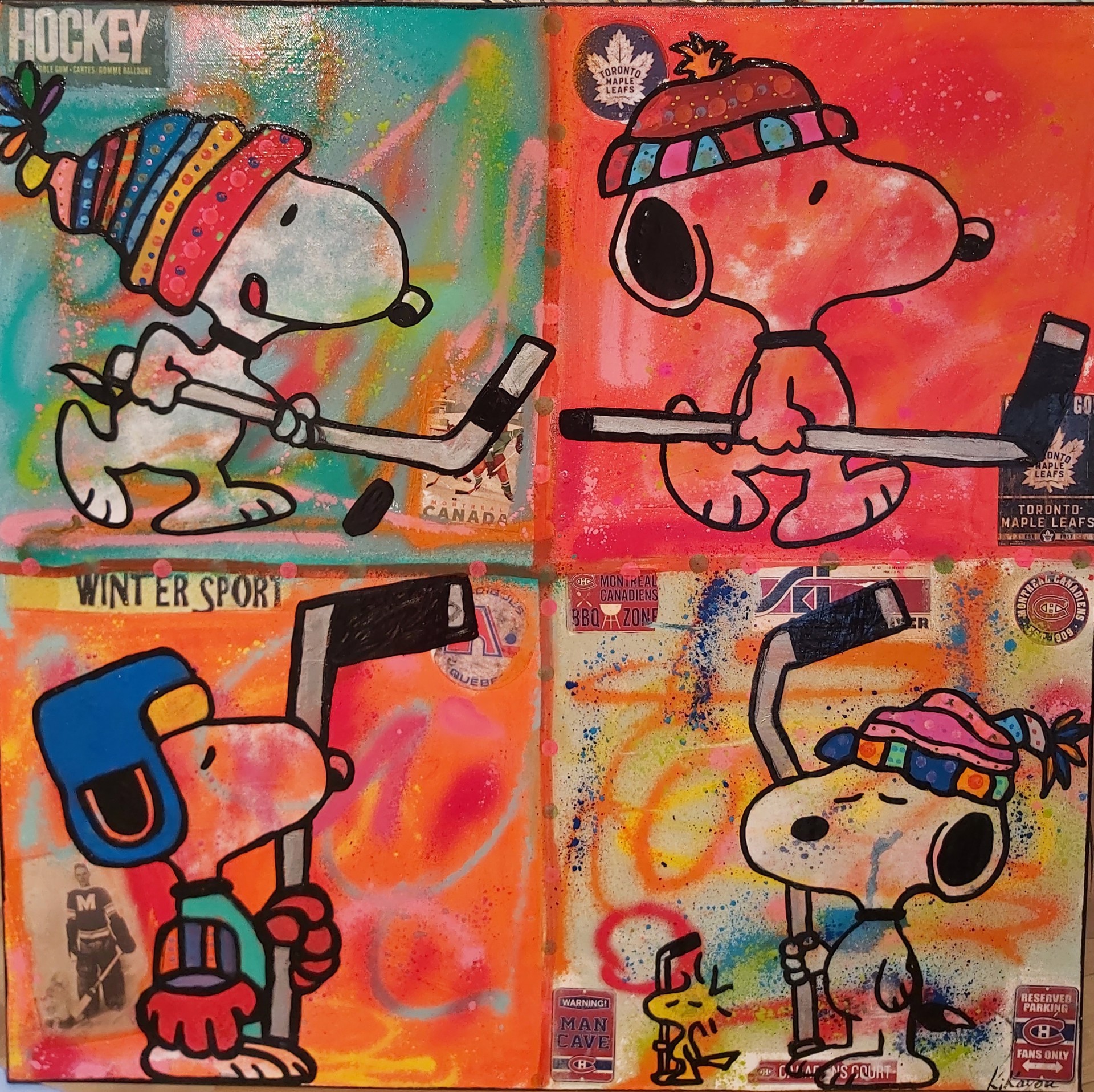 Snoopy Hockey by 4 by Kikayou