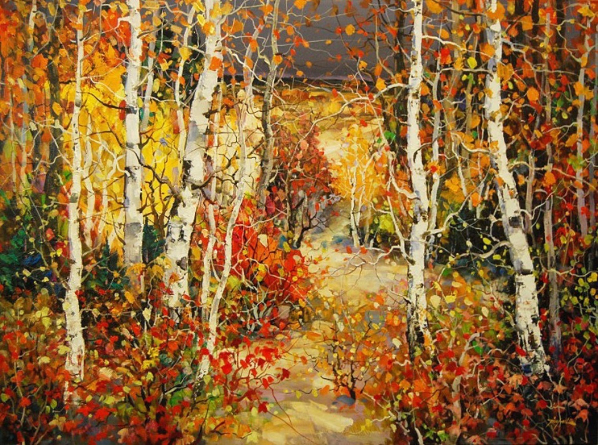 Vivid Autumn Scene by Tinyan Chan