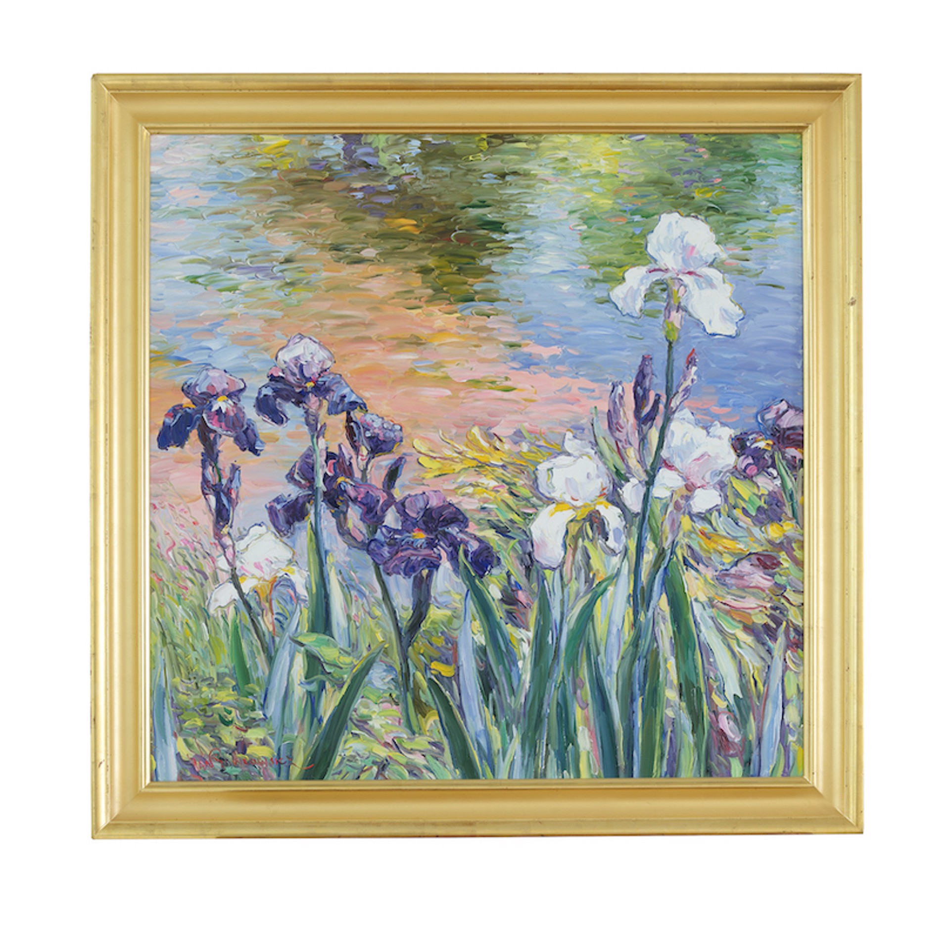 Irises at Schoolhouse Pond by Jan Pawlowski