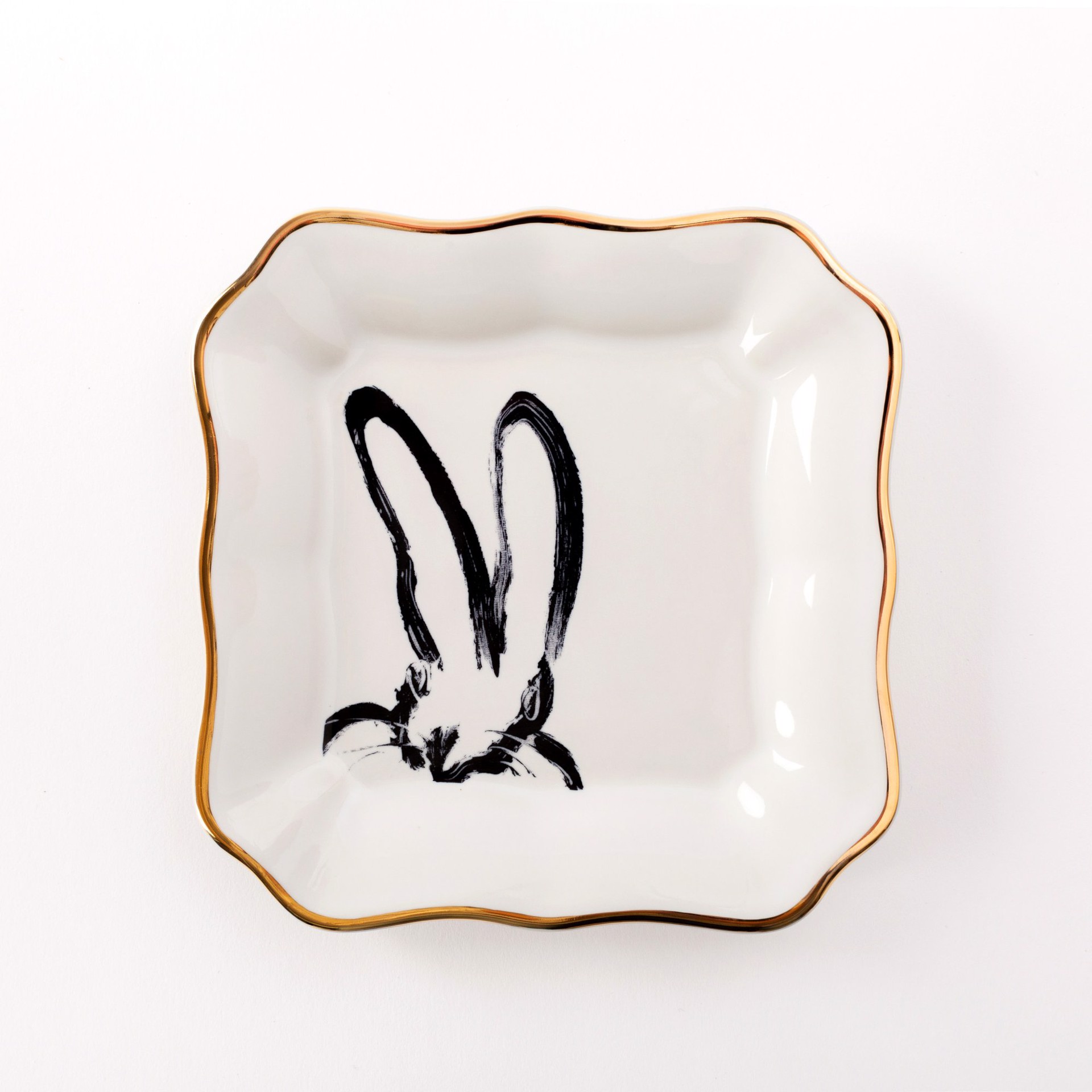 Small Portrait Plate (White) by Hunt Slonem (Hop Up Shop)