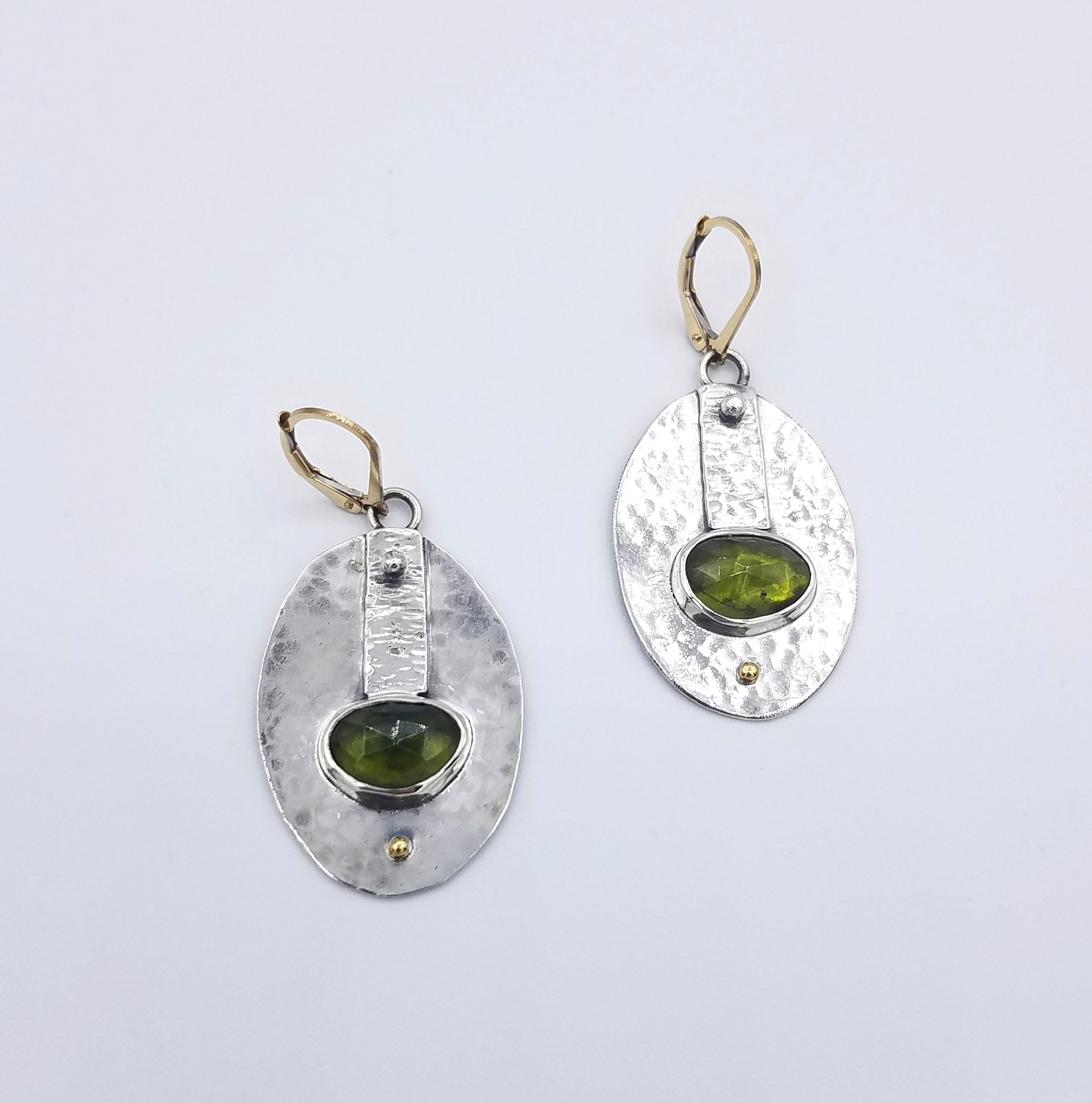 Vesuvianite Earrings by Anita Shuler