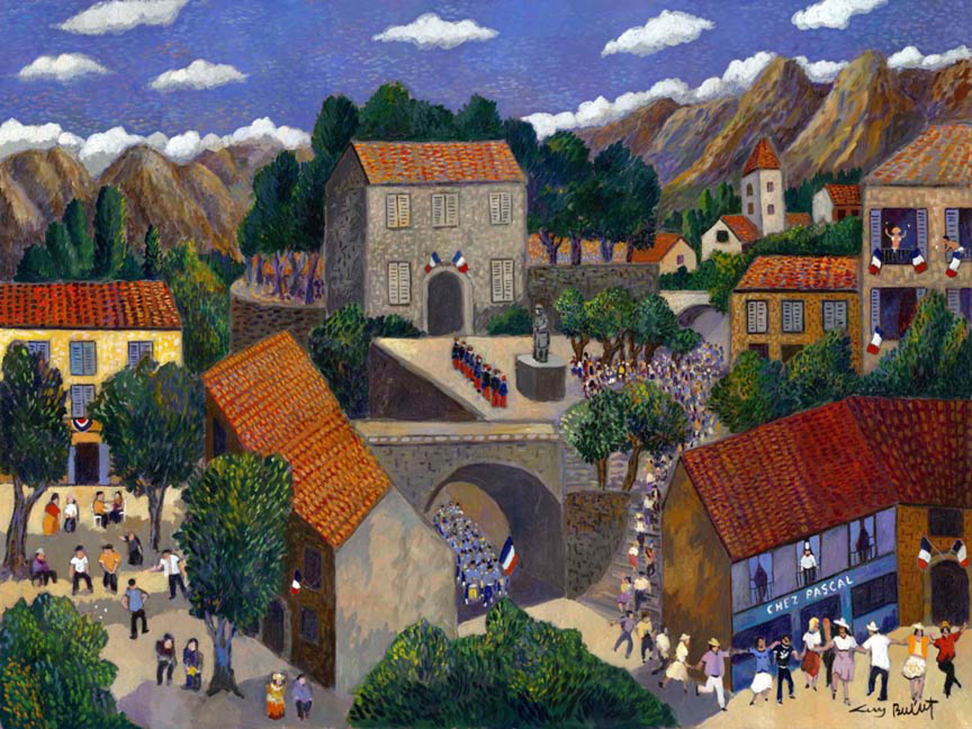 Bastille Day In Provence by Guy Buffet