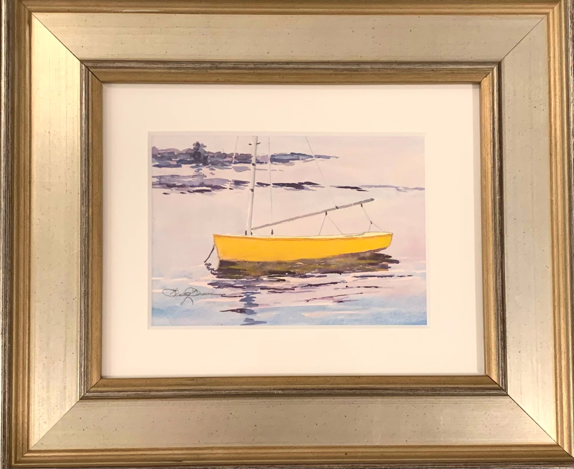 Yellow Sailboat by Betty Brown
