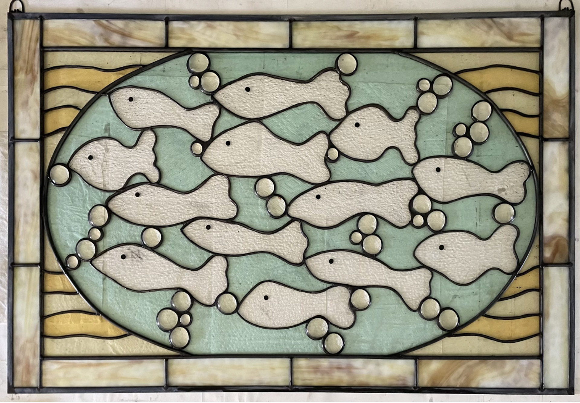 Fish in a Bowl Stain Glass Commission by John Schumacher
