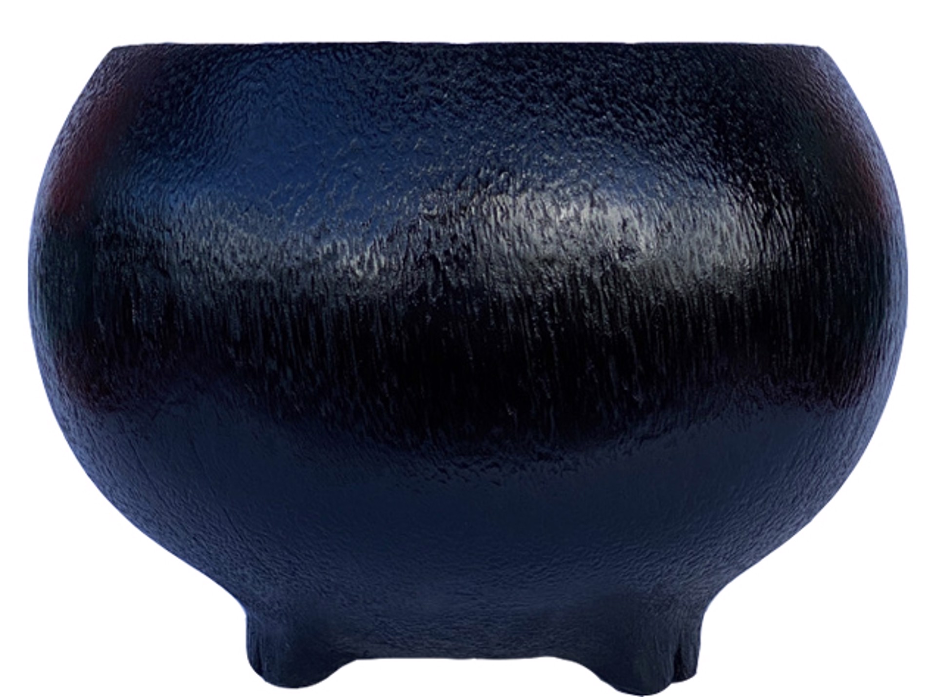 Carbonized Coconut Bowl with Feet by John Fackrell