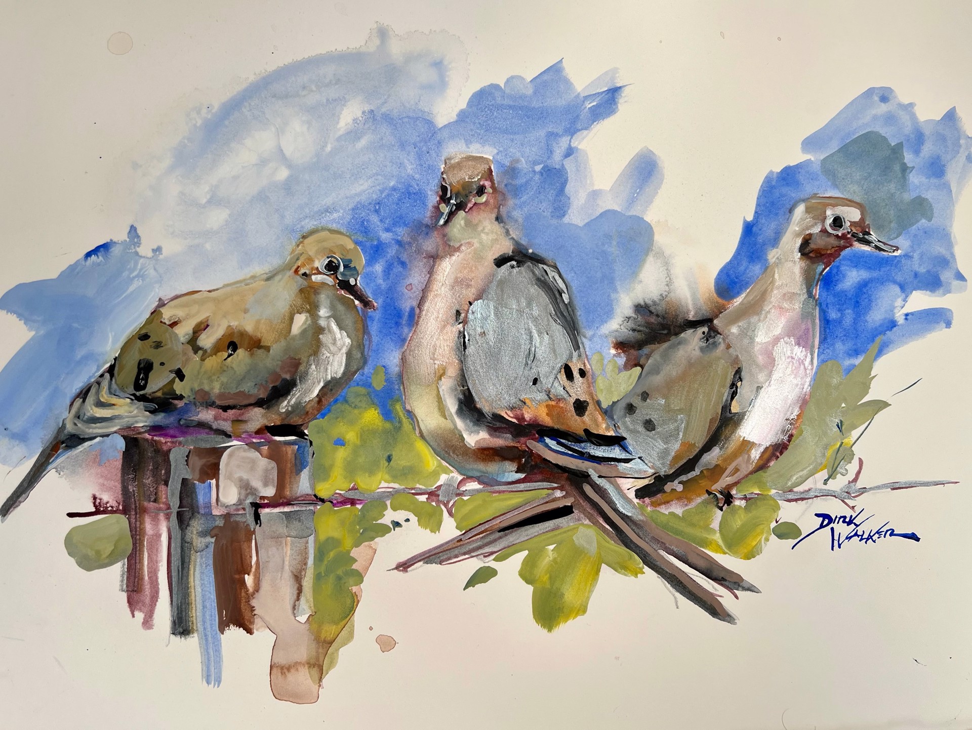 The Party Line - Doves by Dirk Walker