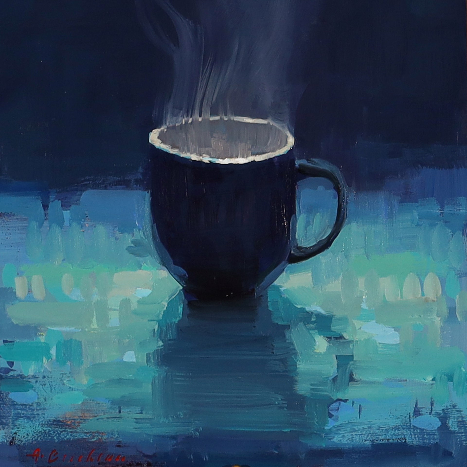 Rim-lit Coffee Cup by Aimee Erickson, PAPA & OPA