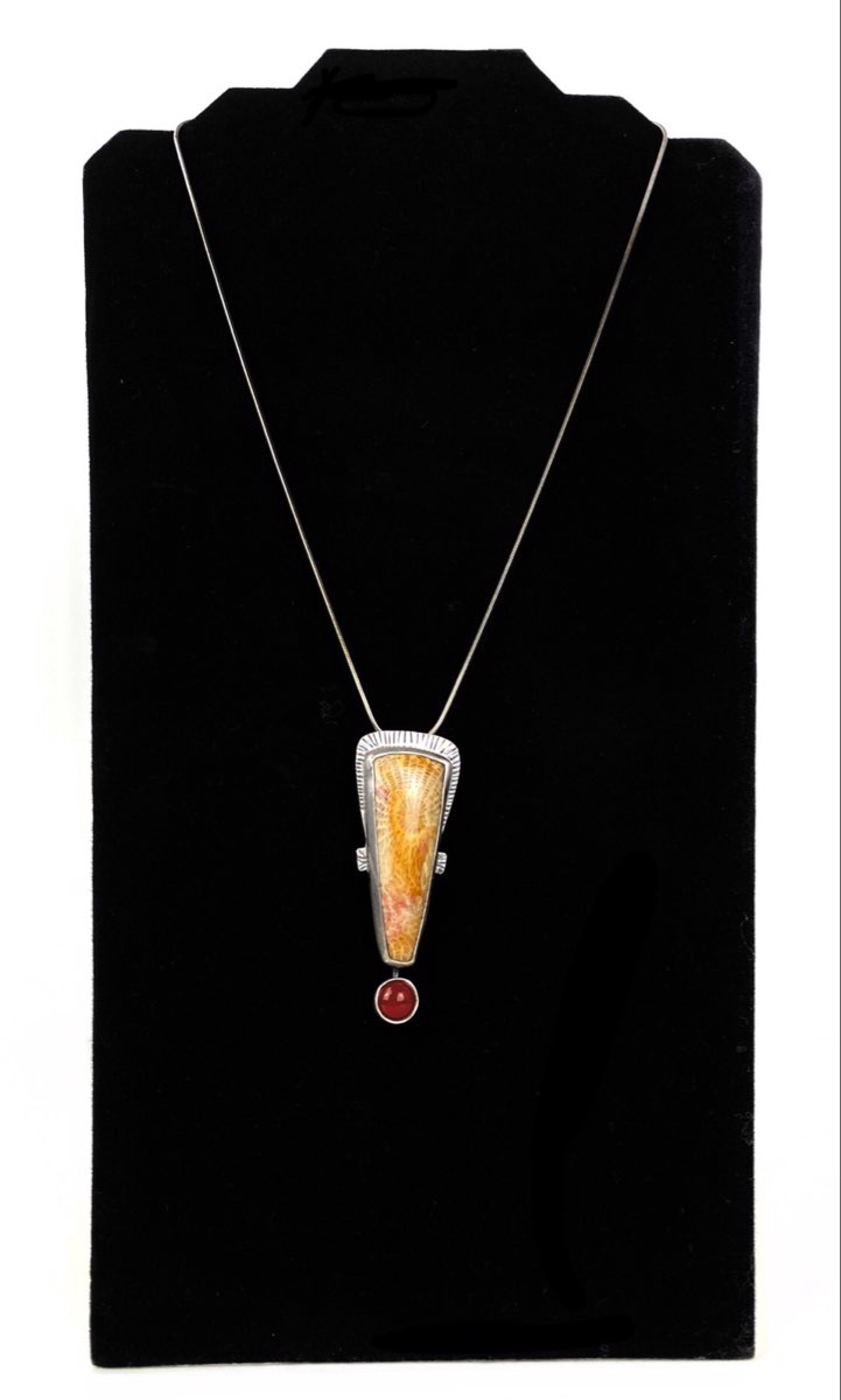Indonesian Petrified Coral Carnelian Necklace by Anne Rob