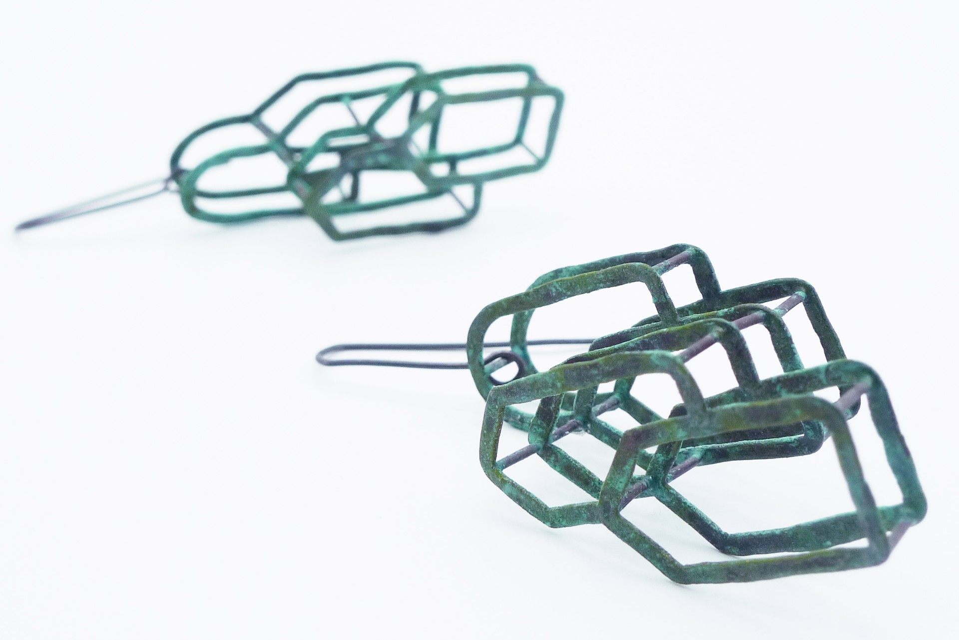 Triple Arch House Grid Earrings by Juan Fried