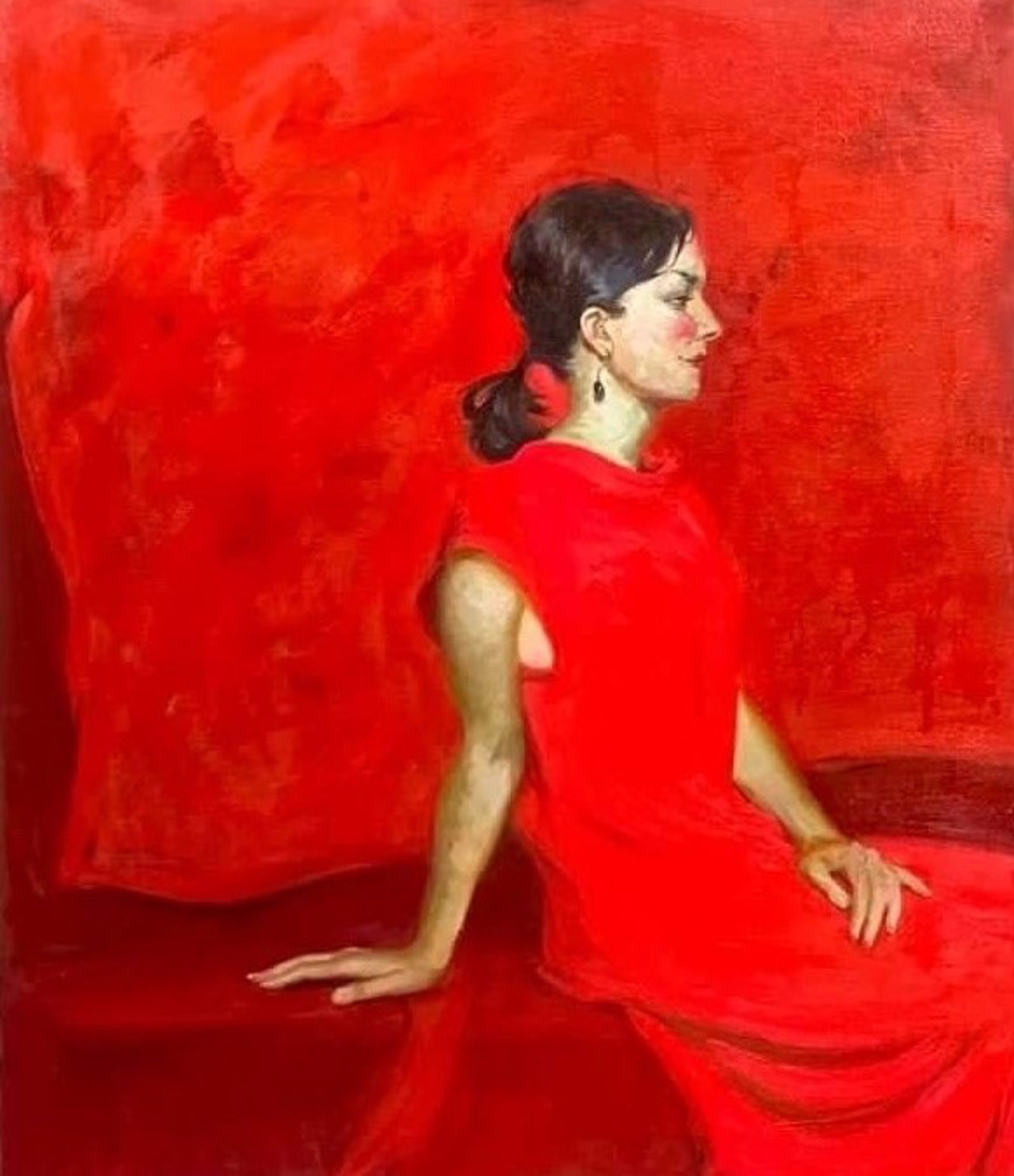 Portrait in Red by Ekaterina Bokotey