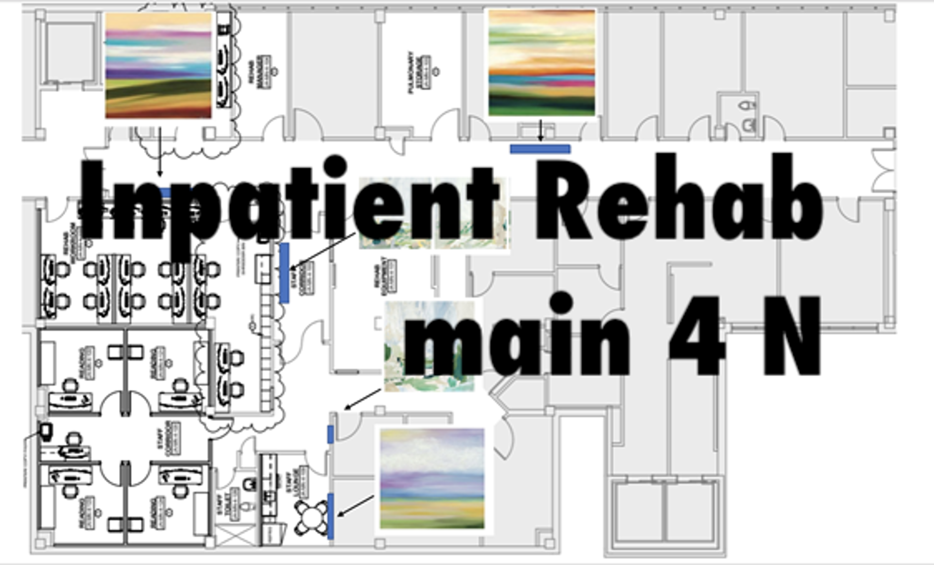 BMC -Inpatient Rehab - Main 4 North 6 PRINTS ON CANVAS by Printwork