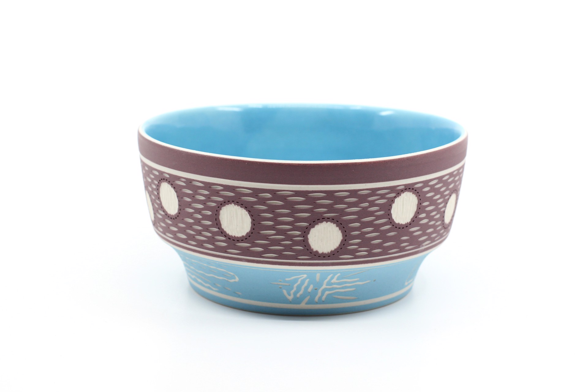 Turquoise & Purple Bowl by Chris Casey