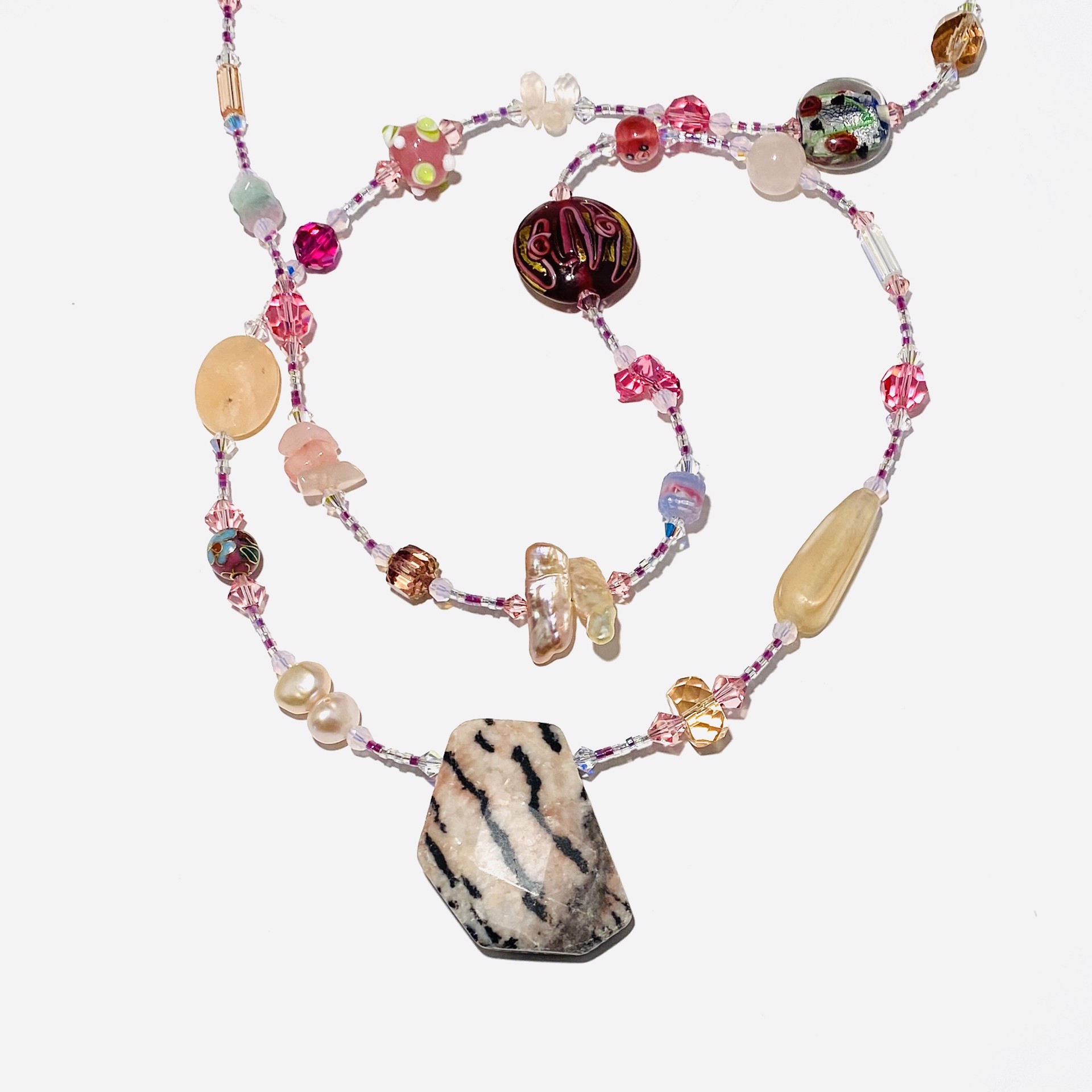 Stiletto in Pink 42” Necklace SHOSH23-6 by Shoshannah Weinisch