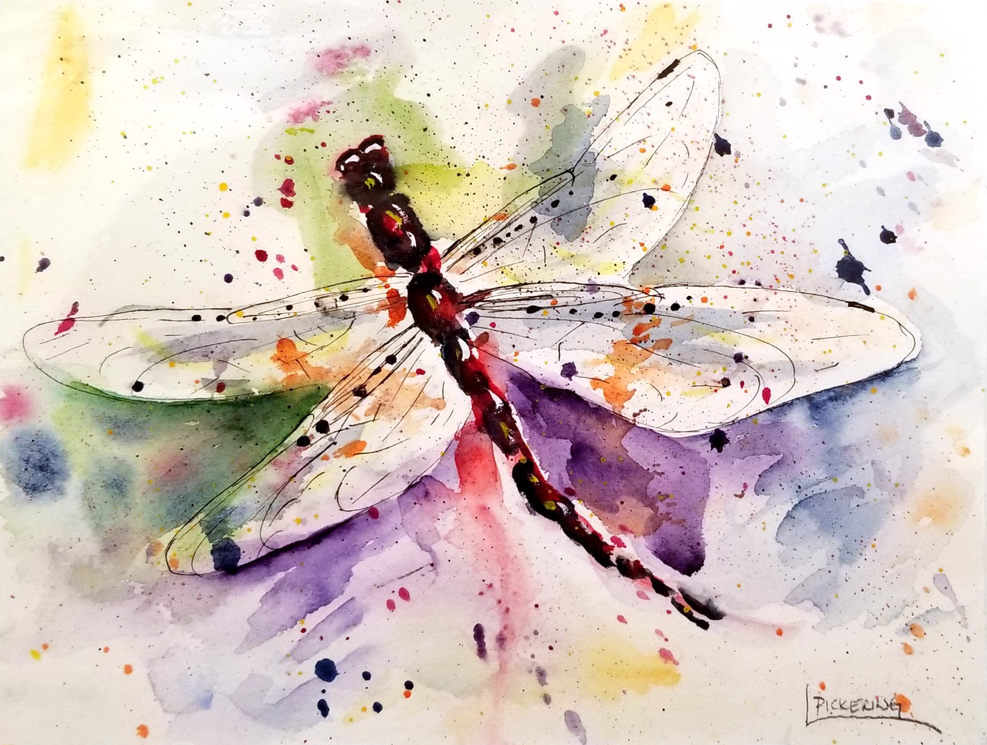 Floating Dragonfly by Laura Pickering