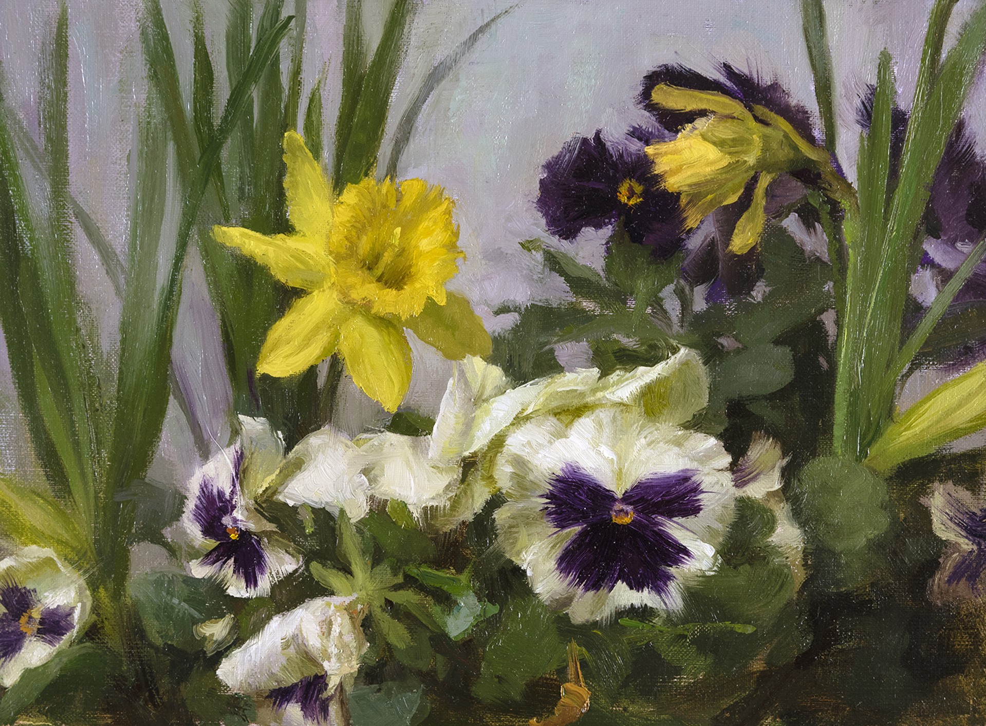Pansies and Daffodils by Grace Devito