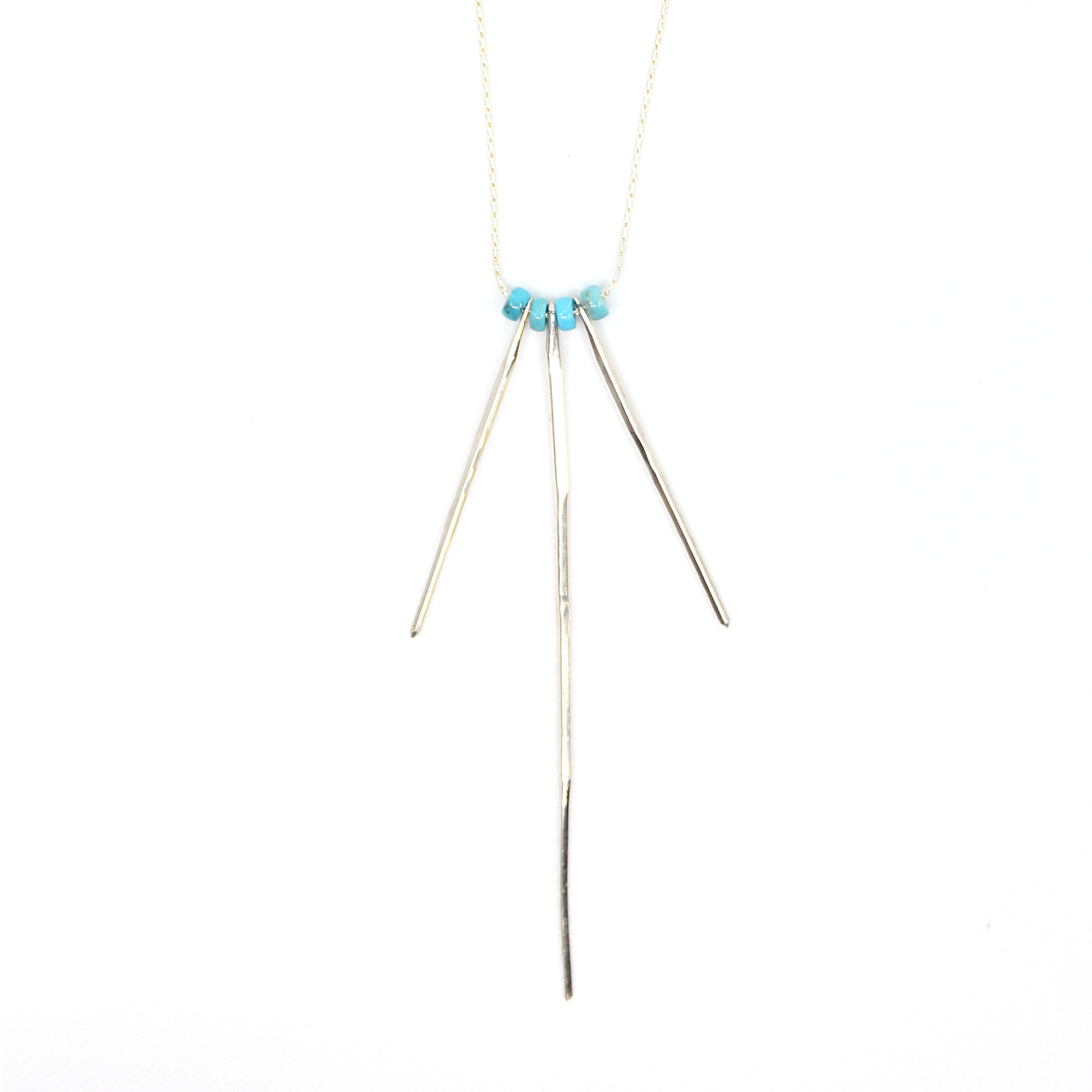 Long Turquoise Spine Necklace by Clementine & Co. Jewelry