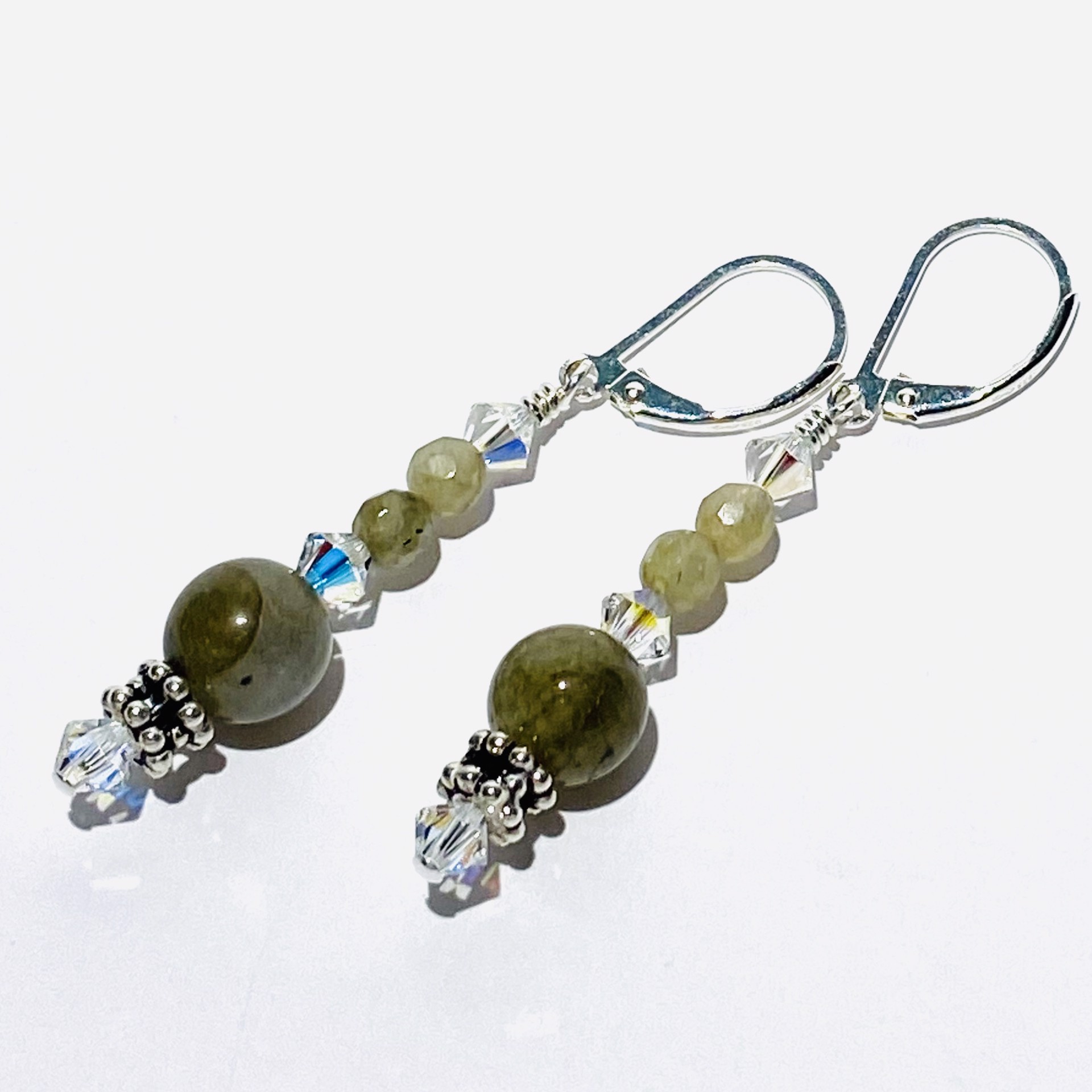 Labradorite Beads in Silver Earrings SHOSH20-69 by Shoshannah Weinisch