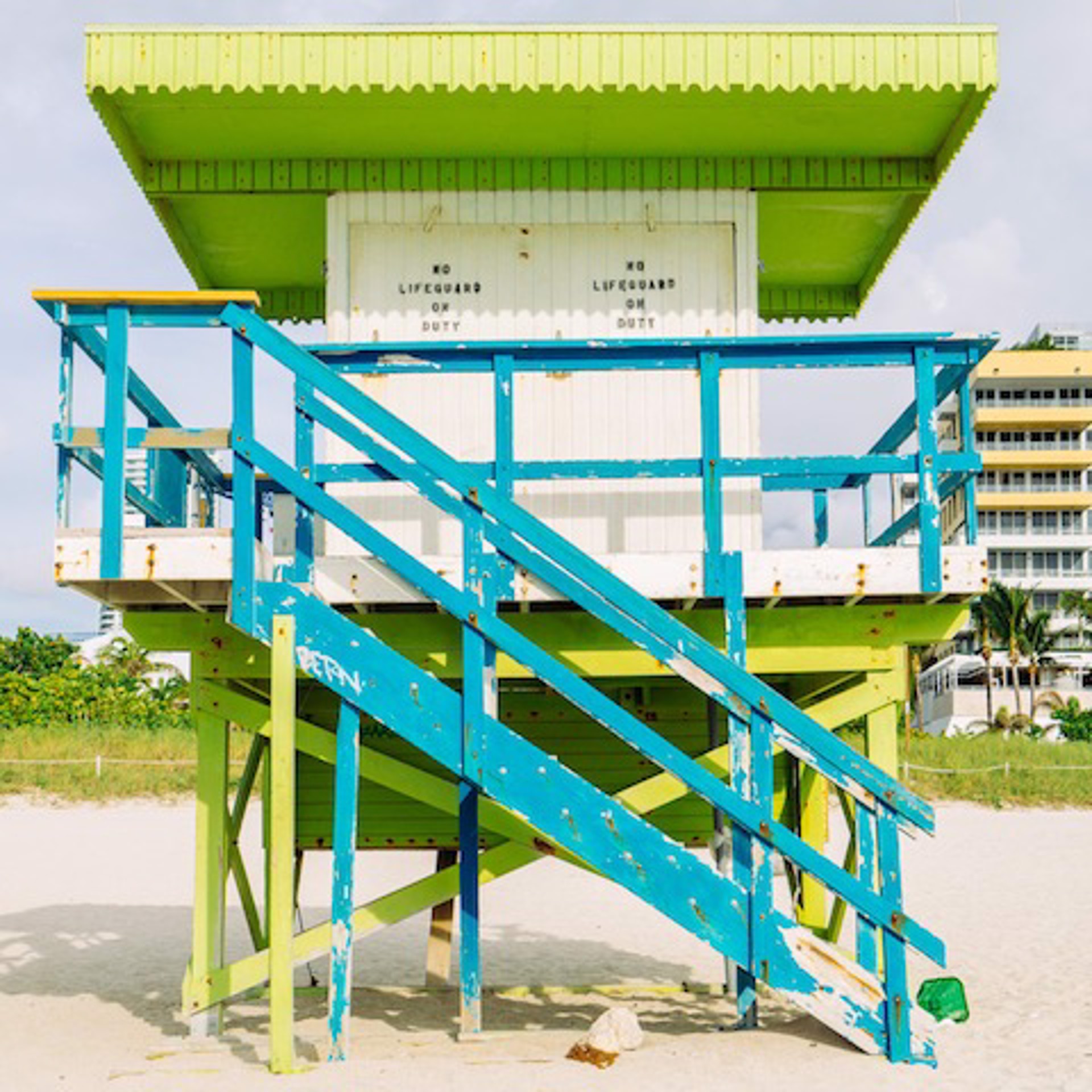 1st Street Lifeguard Stand-Front View by Peter Mendelson