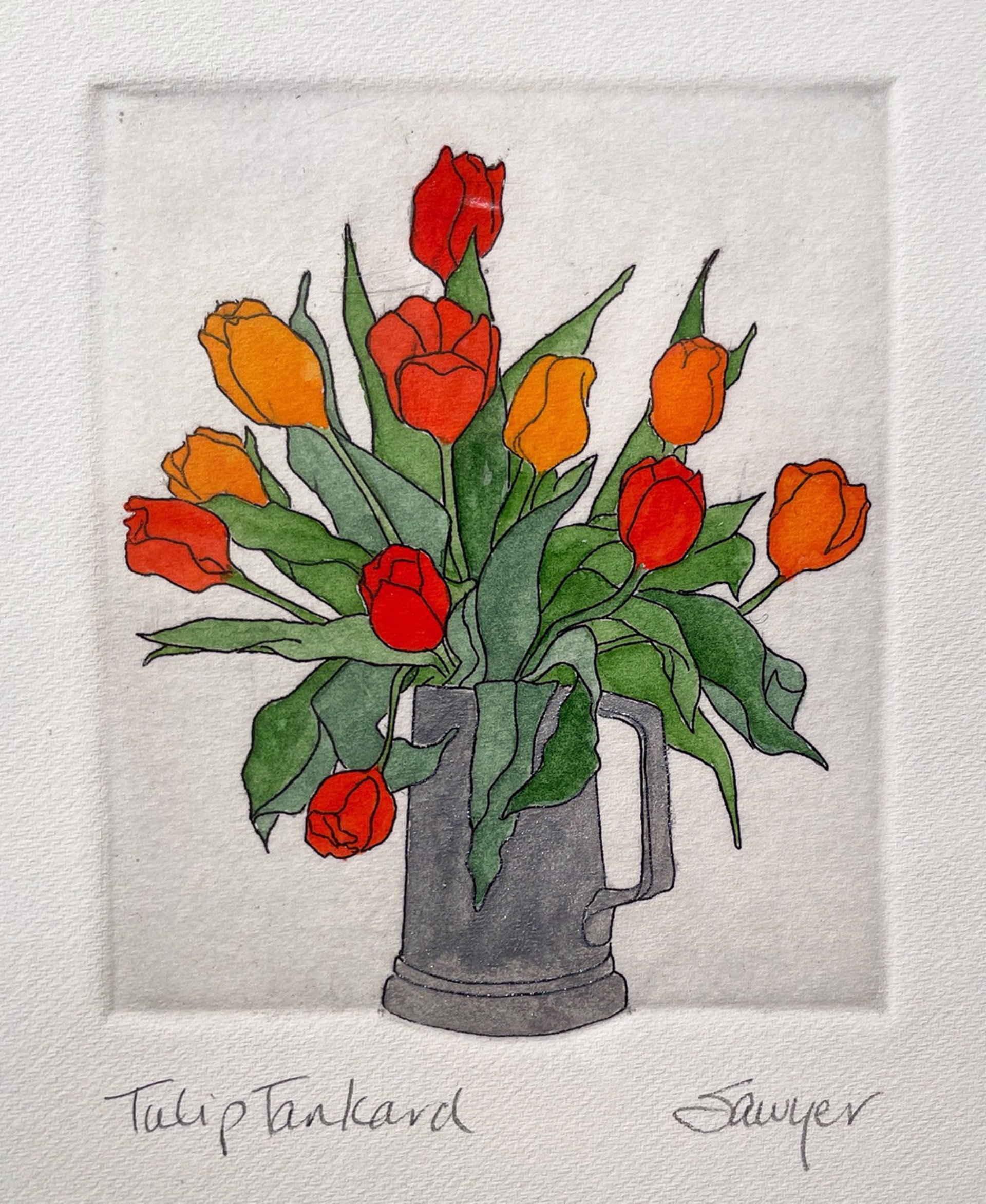 Tulip Tankard (unframed) by Anne Sawyer