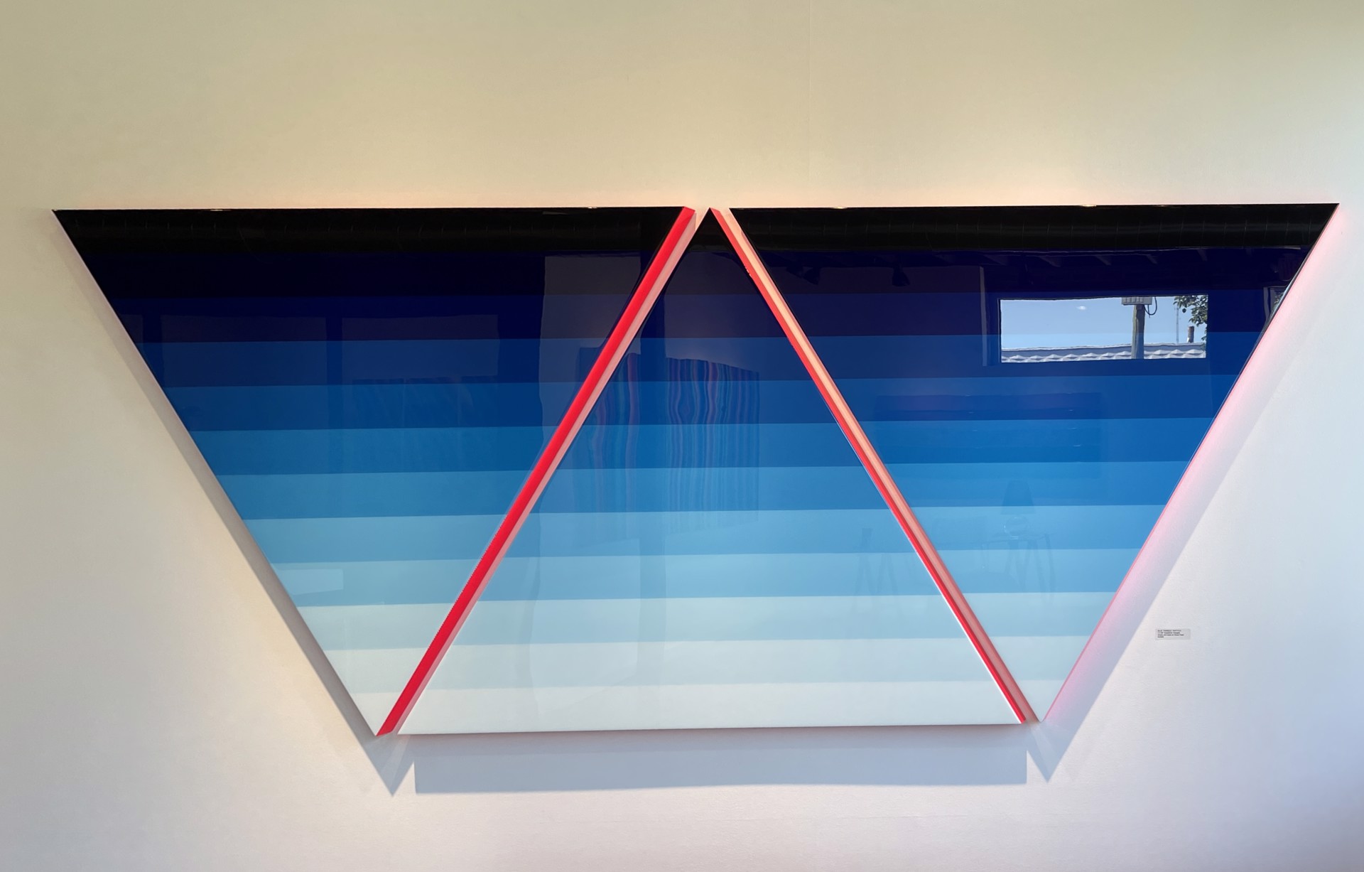 Blue and  Pink Triangle Triptych by Jarrad Tacon-Heaslip
