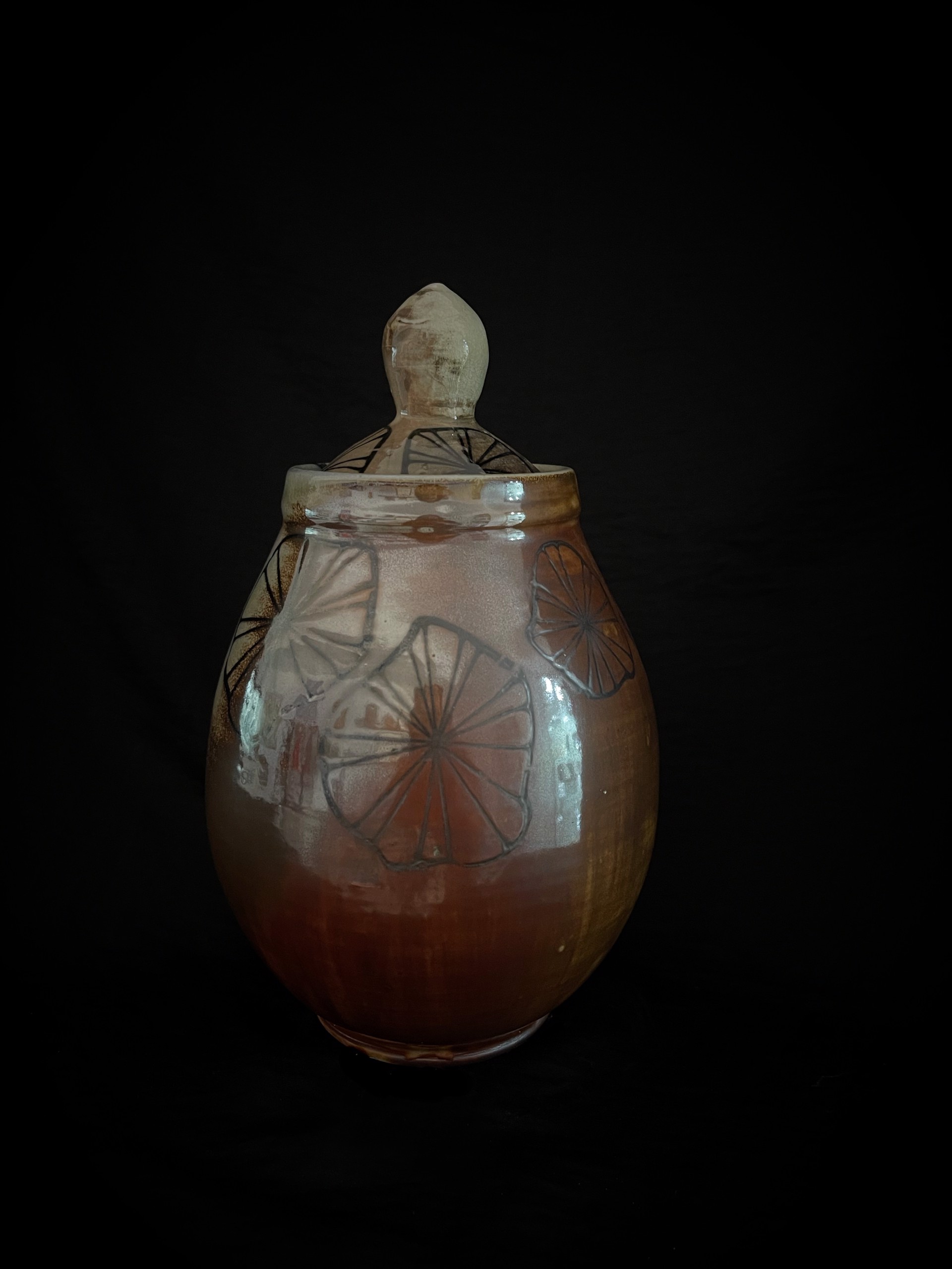 Soda Fired Ginger Jar by Karen Heathman