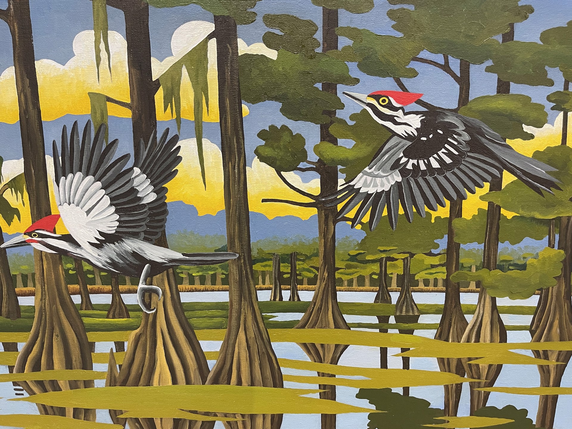 Pileated Woodpeckers by Billy Hassell