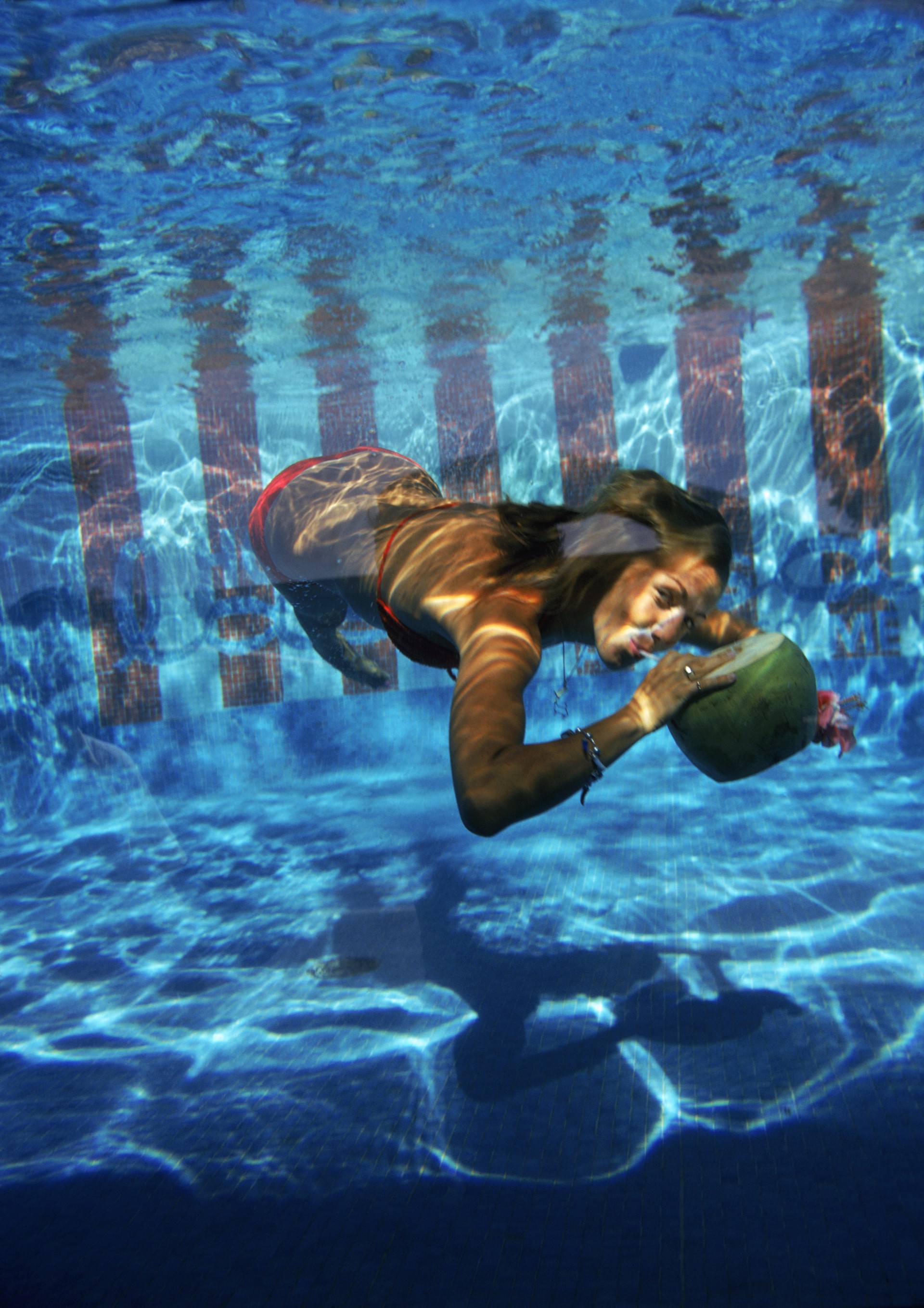 Underwater Drink by Slim Aarons